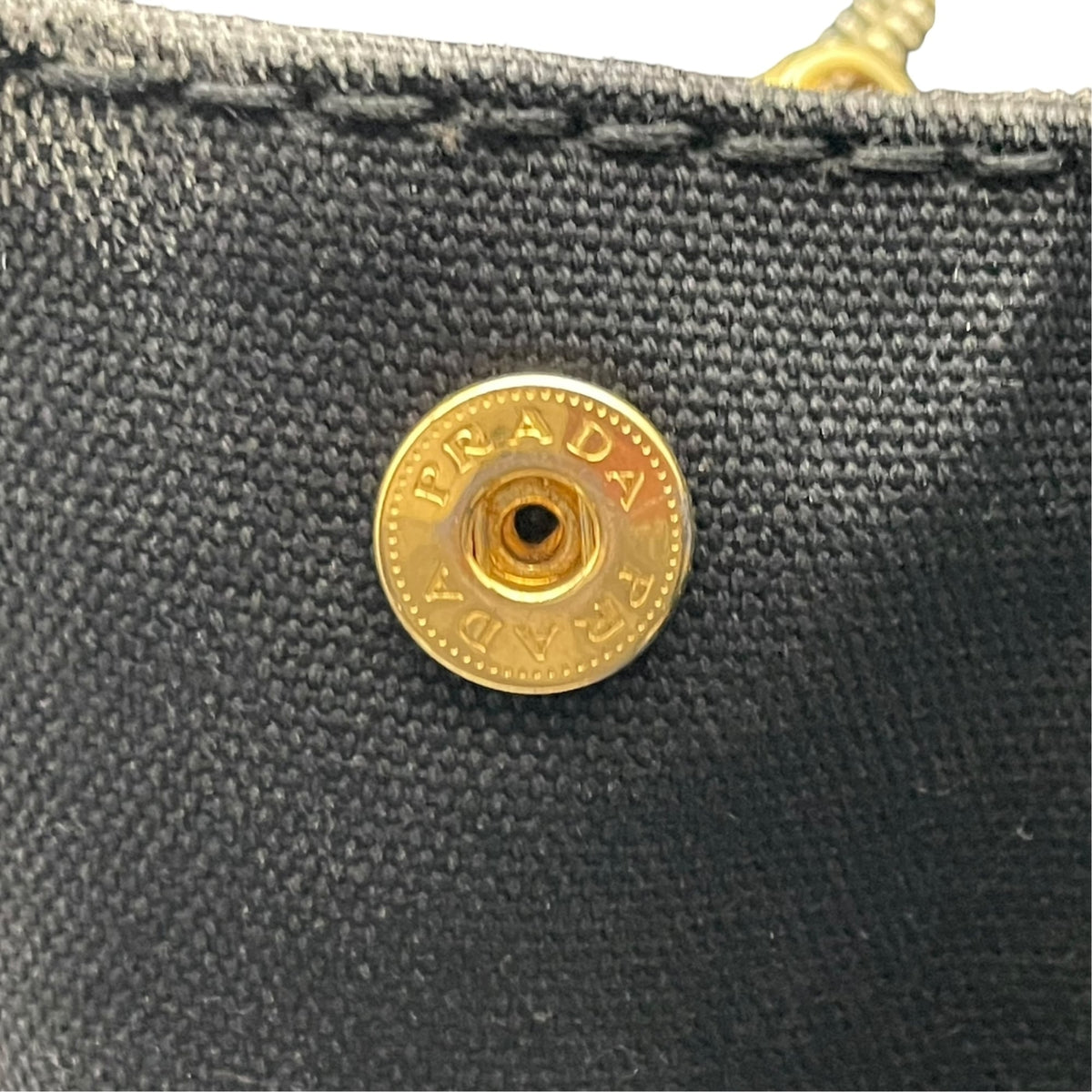 Prada Black Canvas Handbag Tote Bag (Pre-Owned)