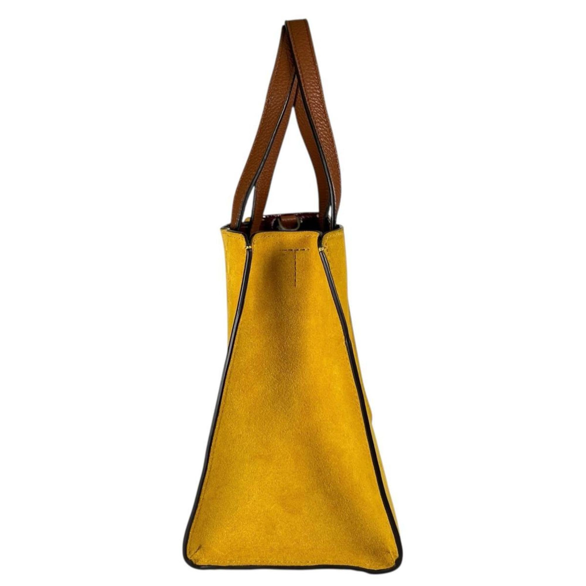 Kate Spade Yellow Suede Leather Handbag Shoulder Bag (Pre-Owned)