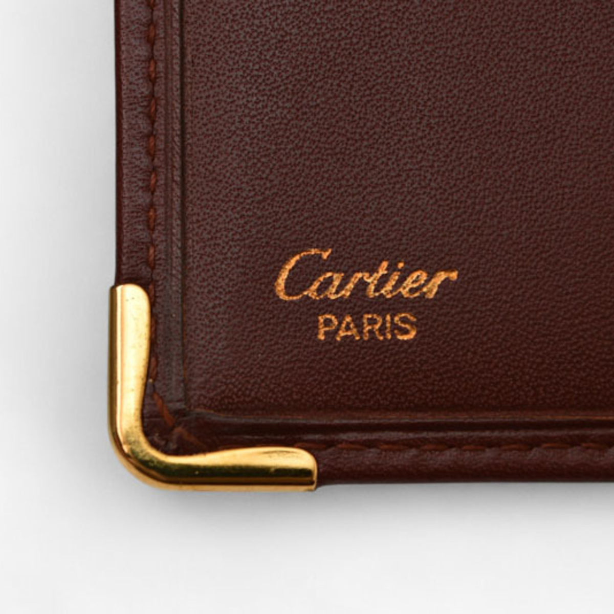 Cartier Bordeaux Leather Wallet (Bi-Fold) (Pre-Owned)