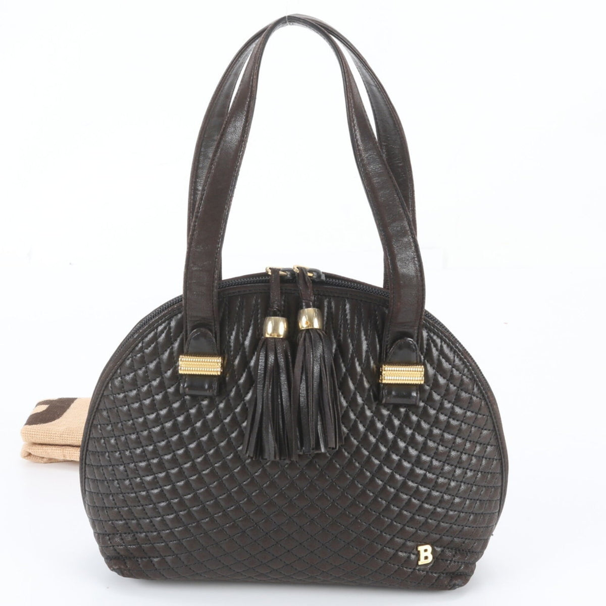 Bally Brown Leather Handbag Tote Bag (Pre-Owned)