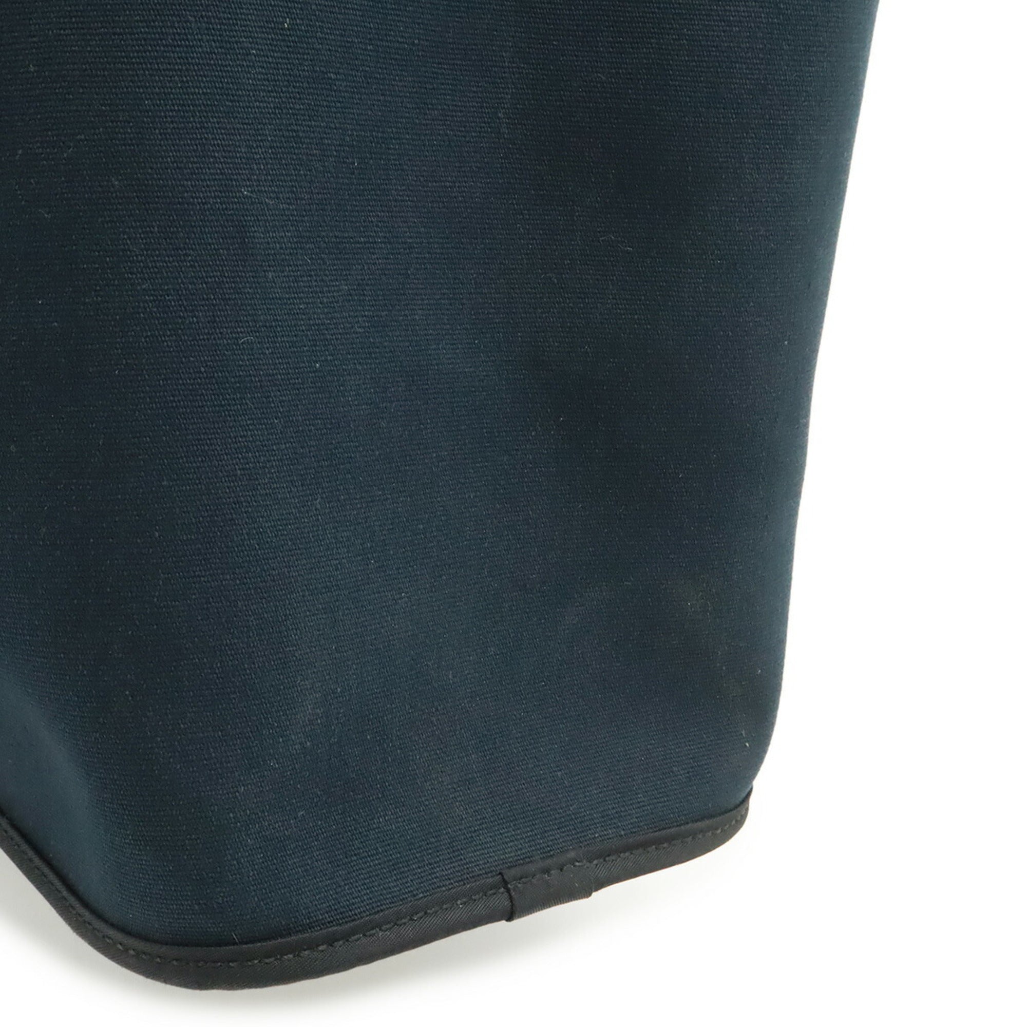 Hermes Black Toile Officier Handbag Shoulder Bag Tote Bag (Pre-Owned)