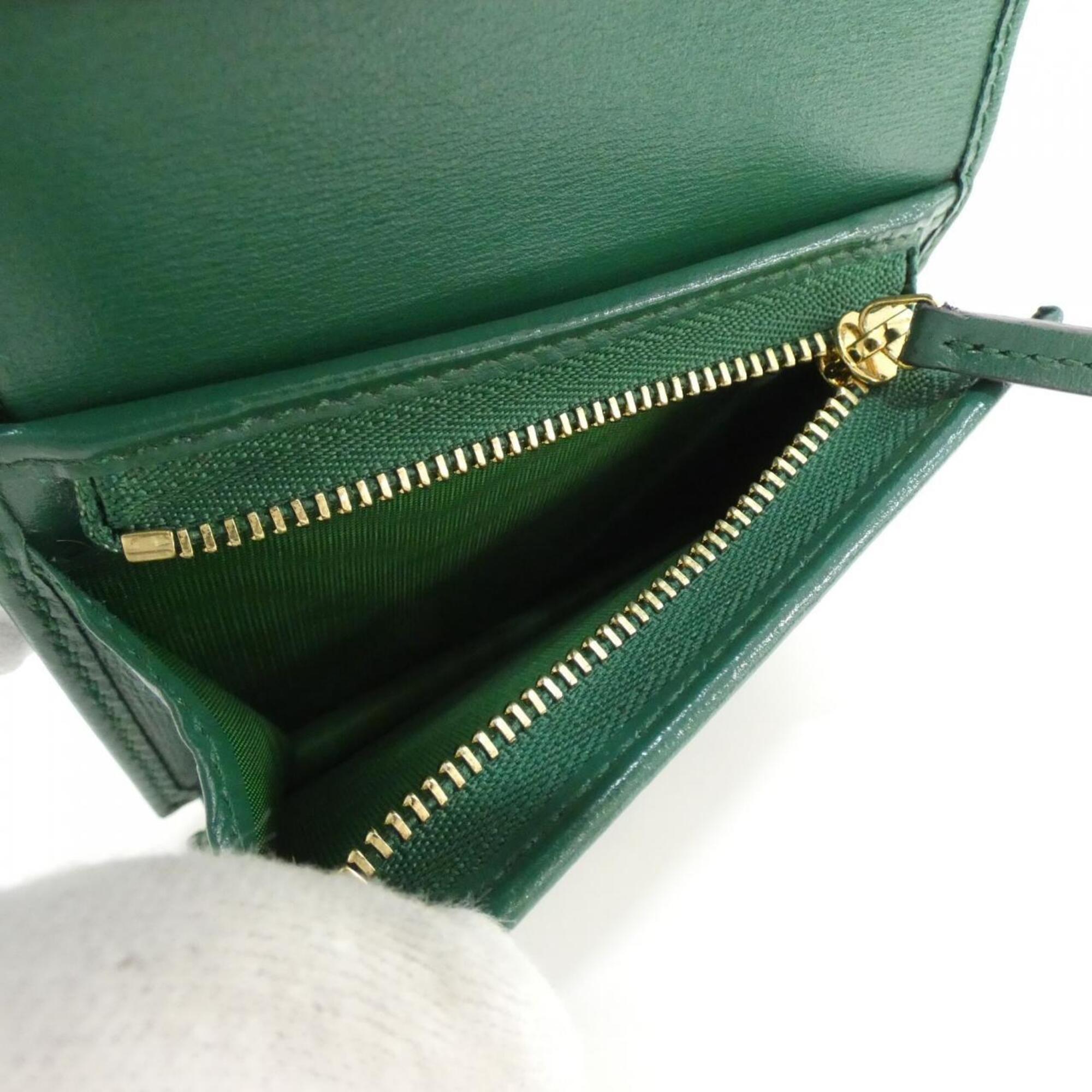 Gucci Emerald Green Leather Wallet (Bi-Fold) (Pre-Owned)