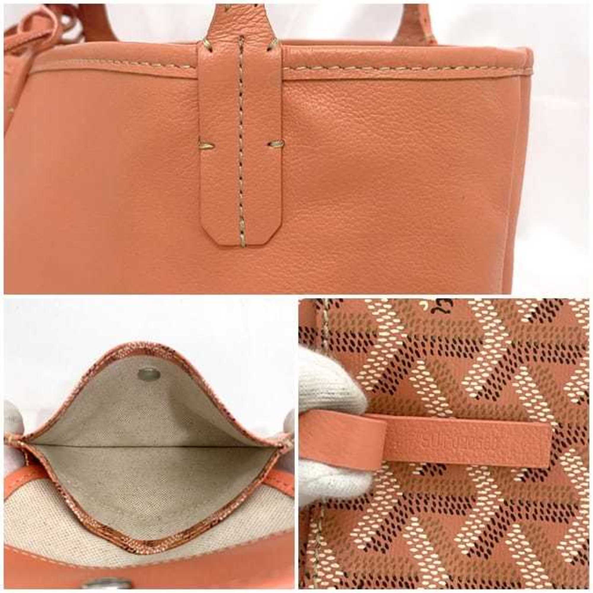 Goyard Salmon Pink Canvas Leather Tote Bag (Pre-Owned)