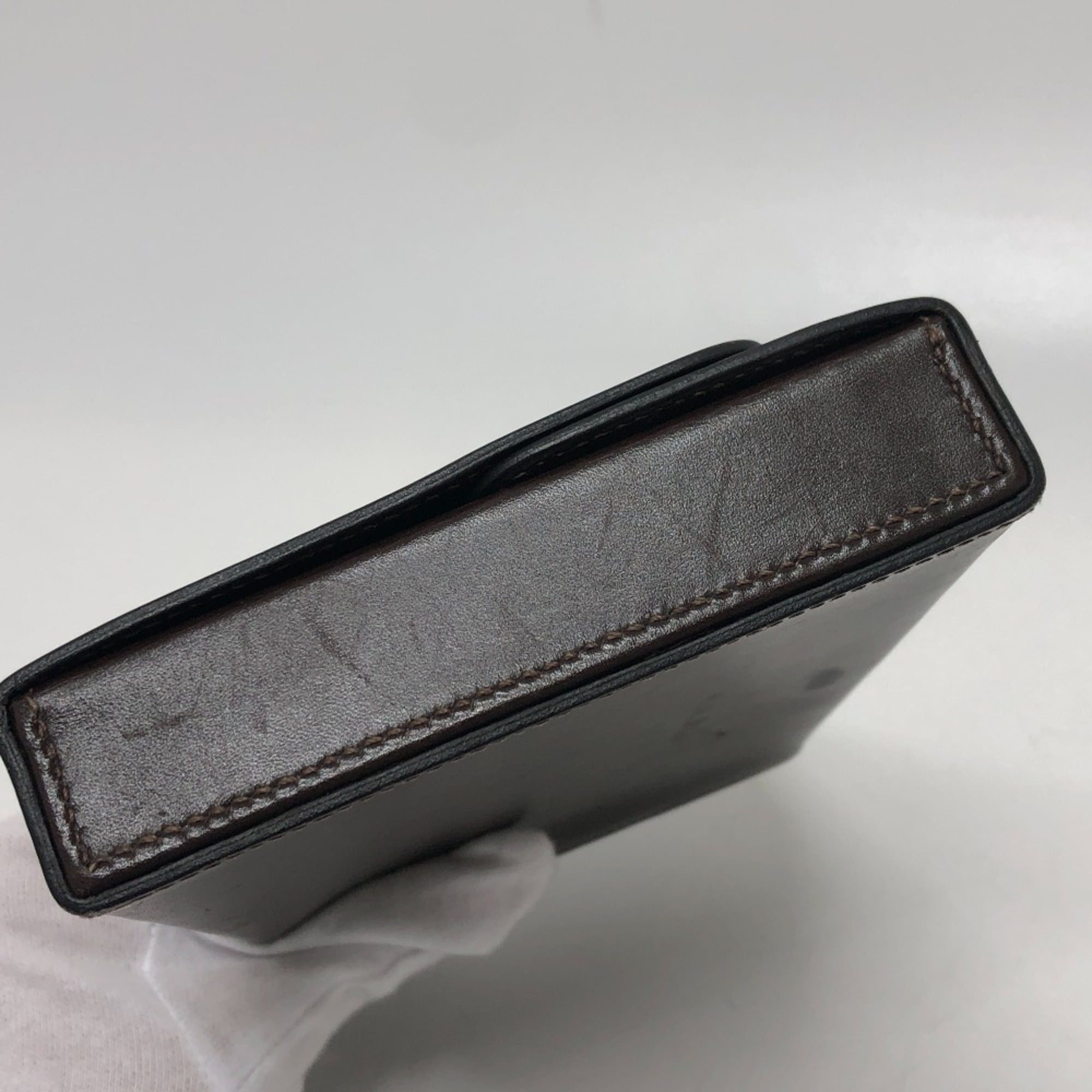 Hermes Brown Box Calf Leather Pouch (Pre-Owned)