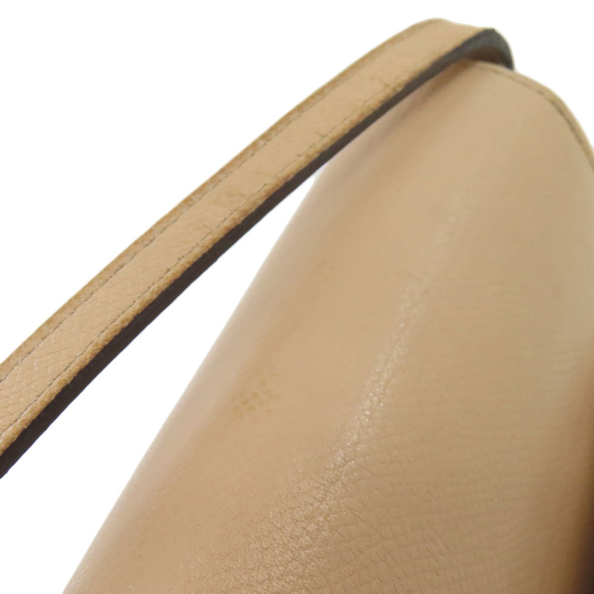 Celine Beige Leather Shoulder Bag (Pre-Owned)