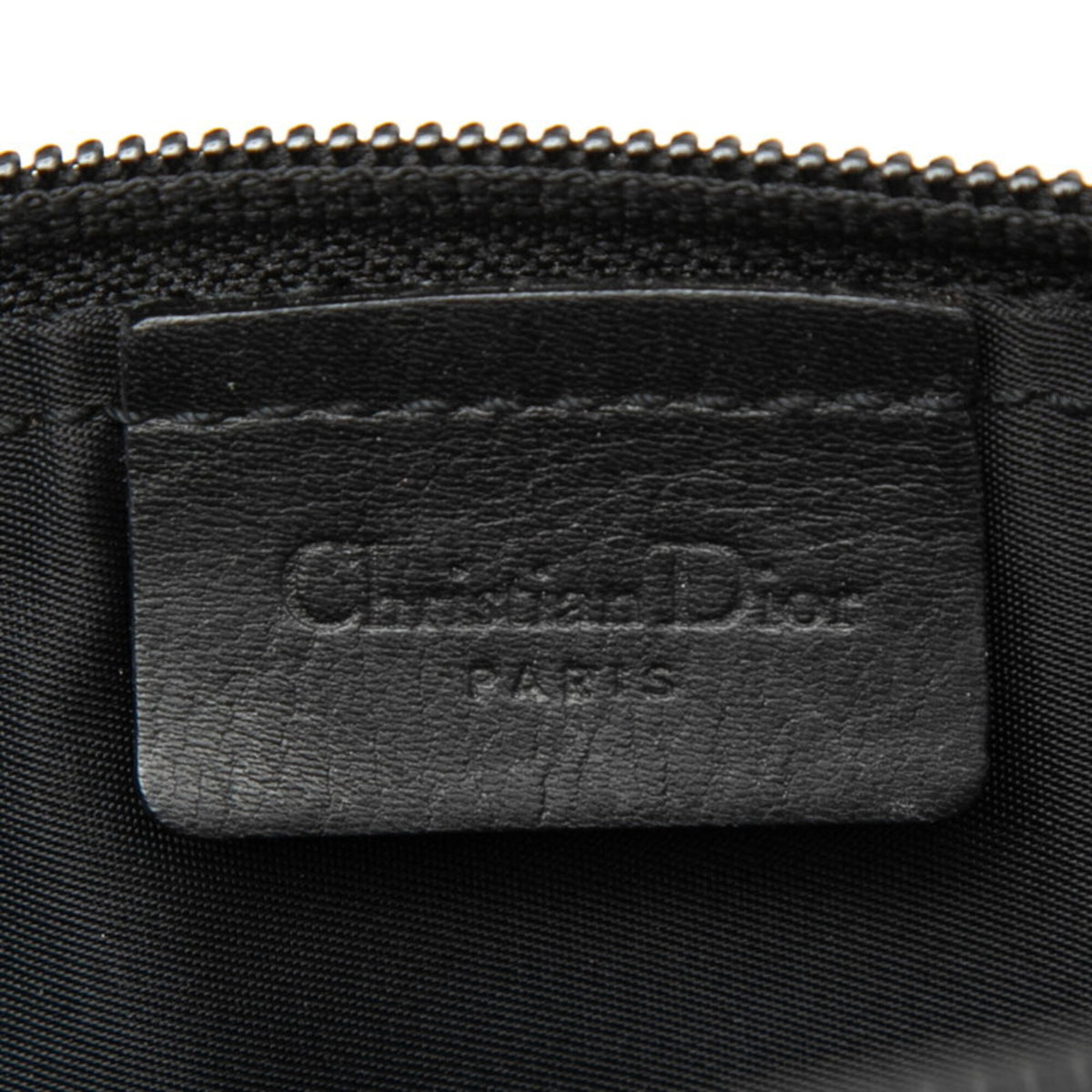 Christian Dior Black Leather Canvas Handbag (Pre-Owned)