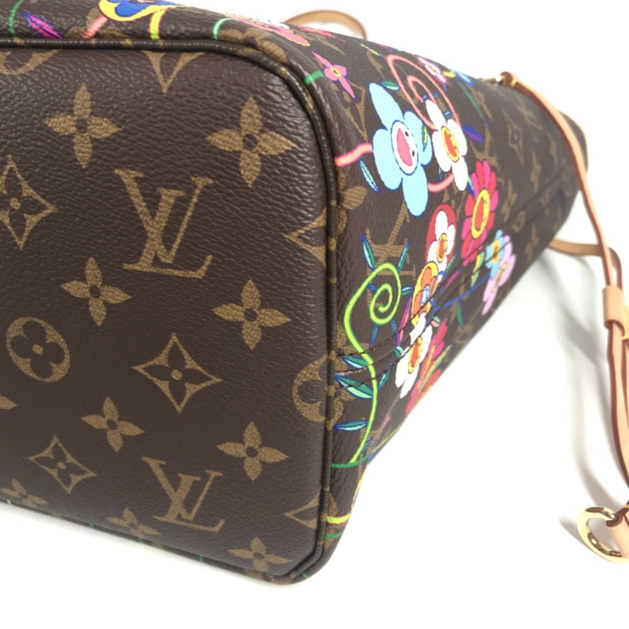 Louis Vuitton Brown Multi-Color Monogram Handbag Pouch Shoulder Bag Tote Bag (Pre-Owned)