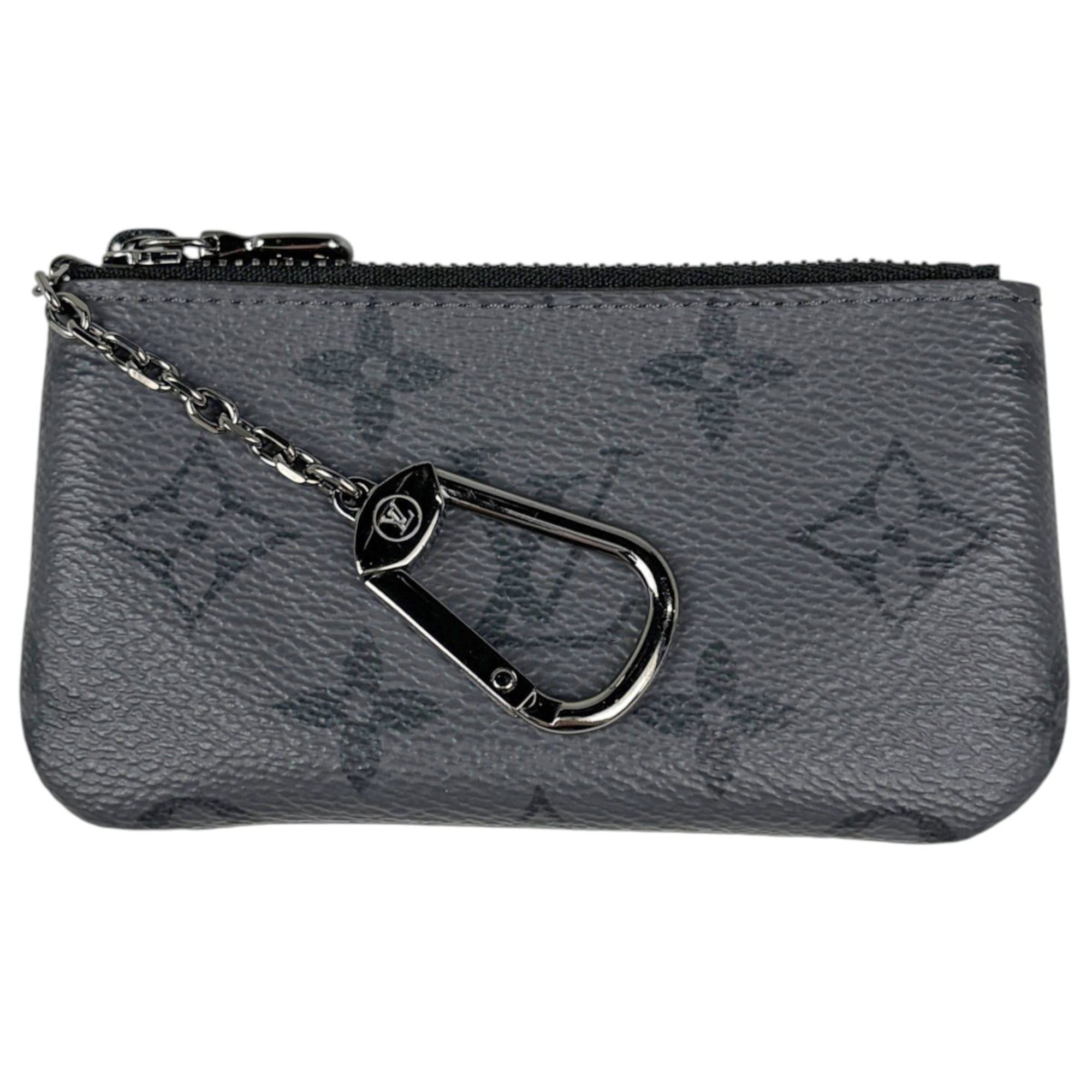 Louis Vuitton Black Noir Monogram Eclipse Monogram Reverse Coin Purse/Coin Case (Pre-Owned)