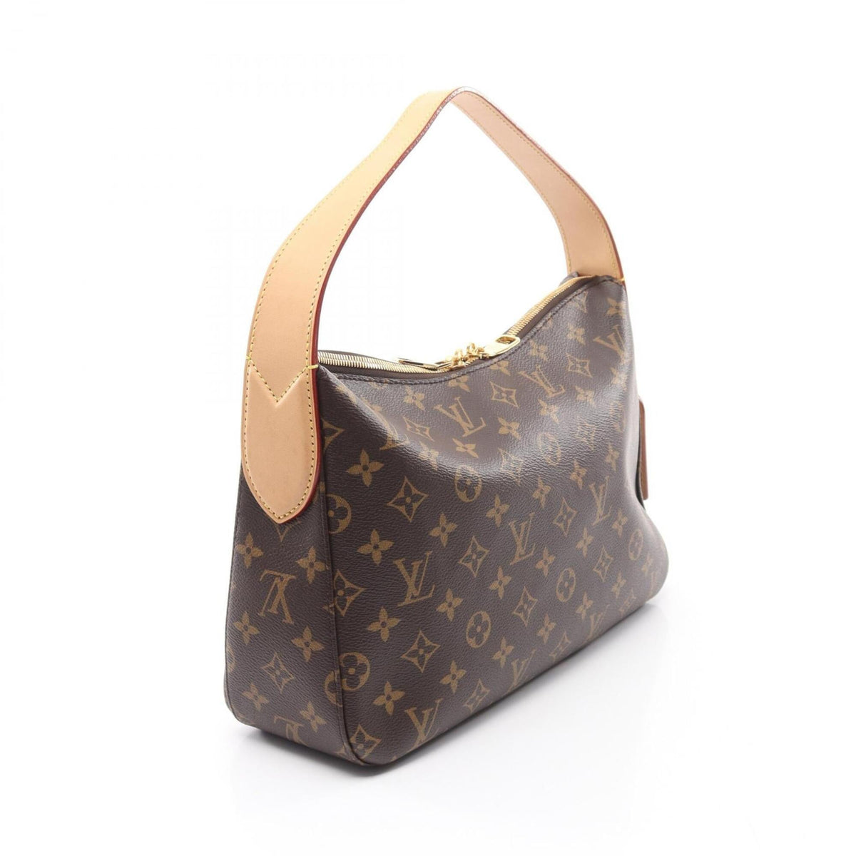 Louis Vuitton Brown Monogram Leather Handbag Shoulder Bag (Pre-Owned)