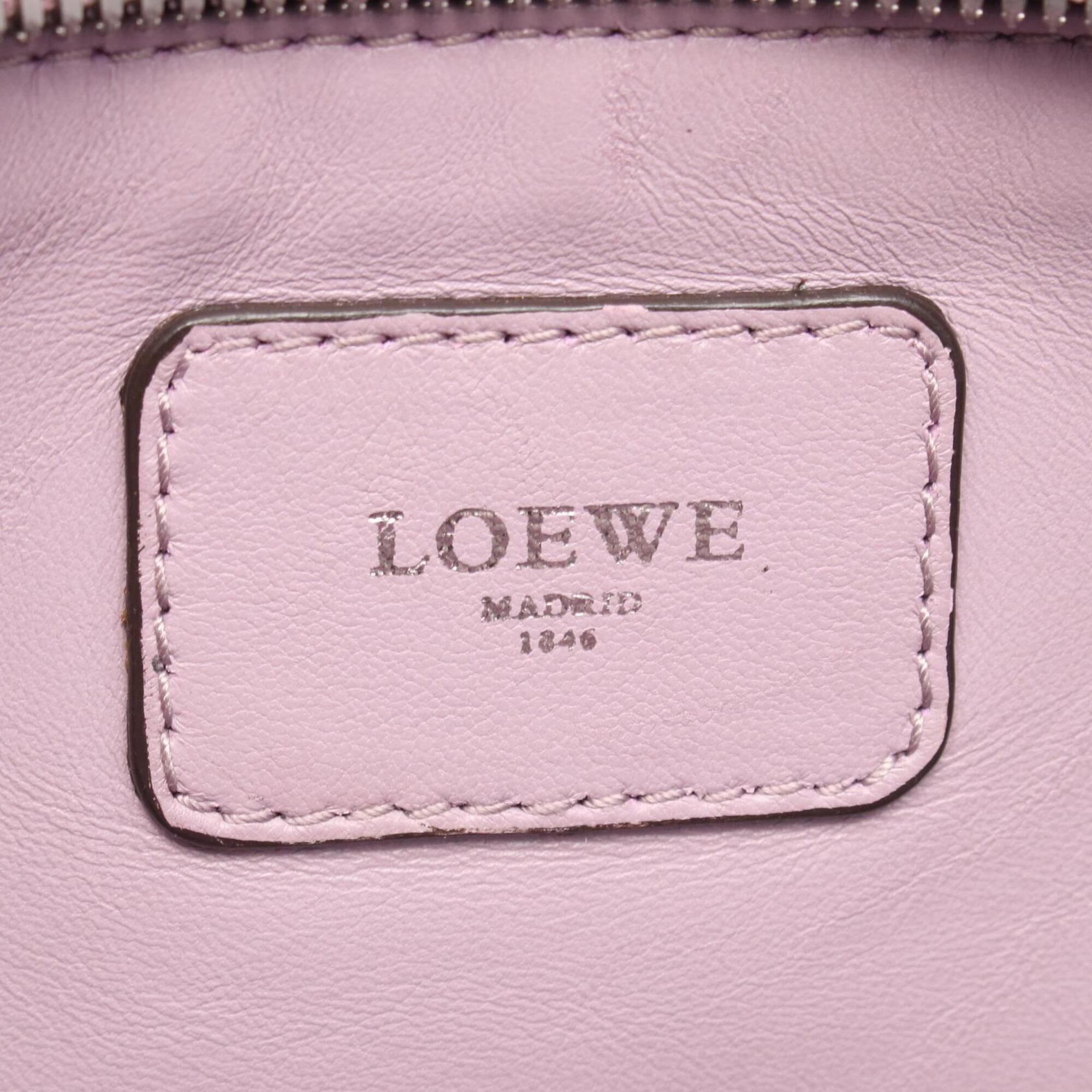 Loewe Pink Purple Leather Handbag (Pre-Owned)