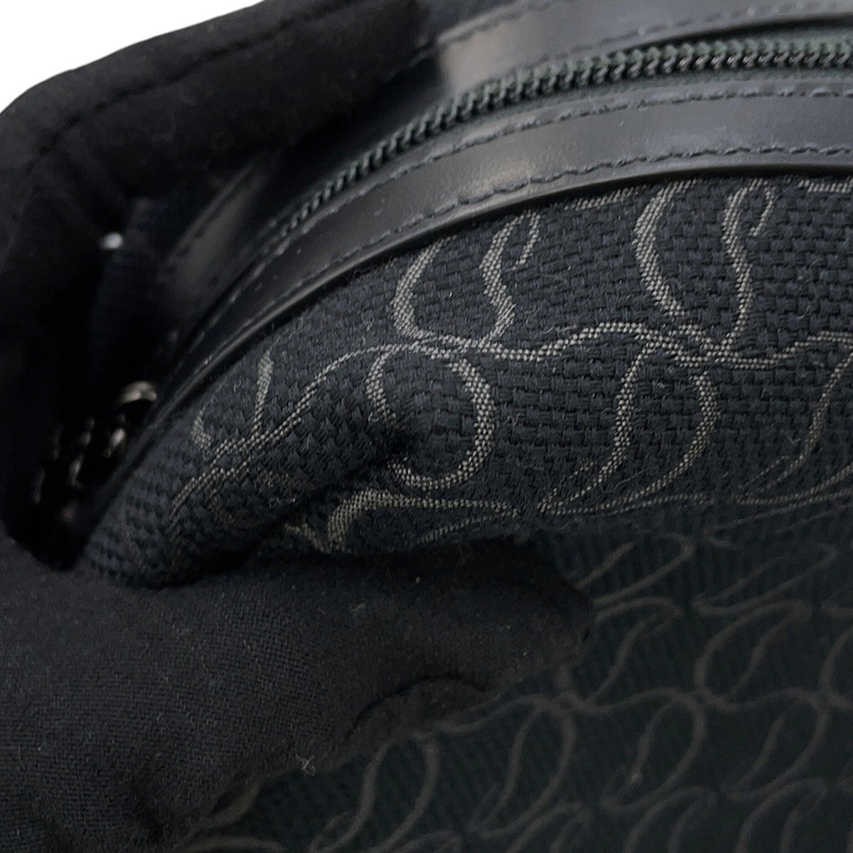 Christian Louboutin Black Canvas Leather Clutch Bag Handbag (Pre-Owned)