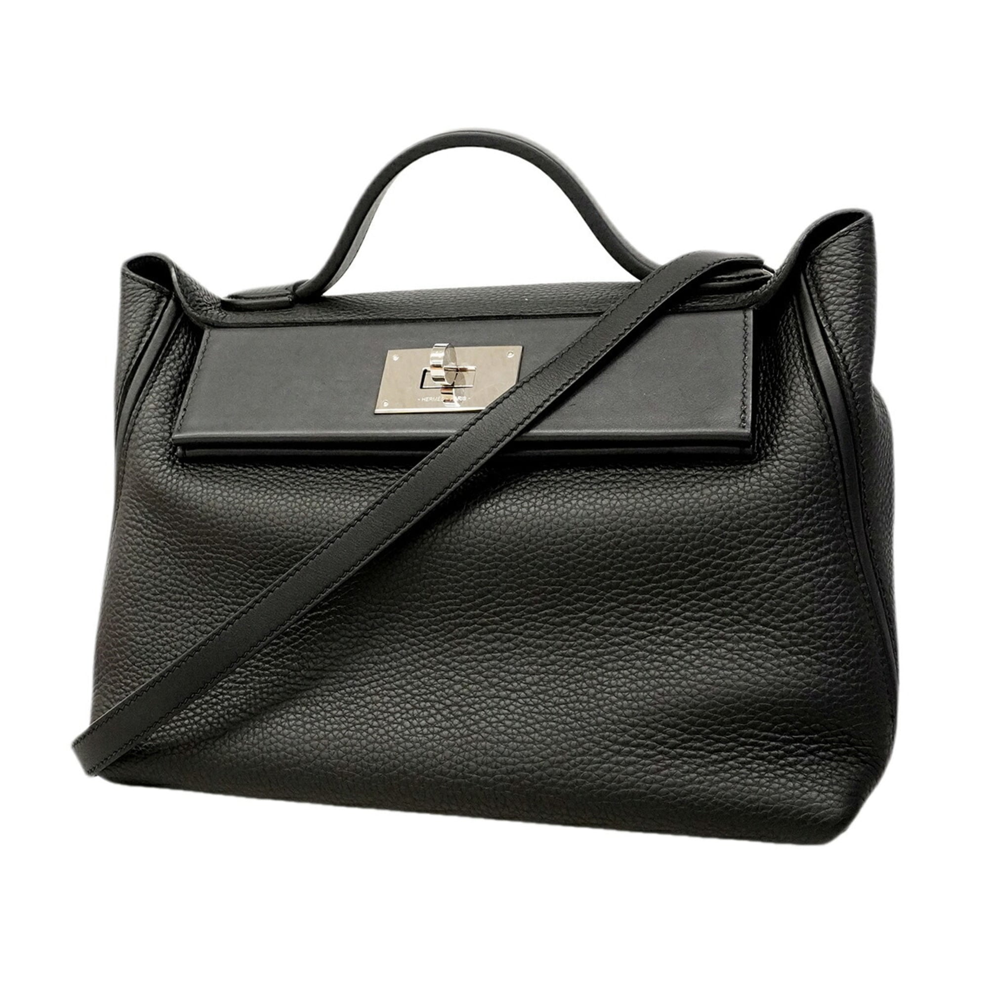 Hermes Black Togo Leather Swift Leather Handbag (Pre-Owned)