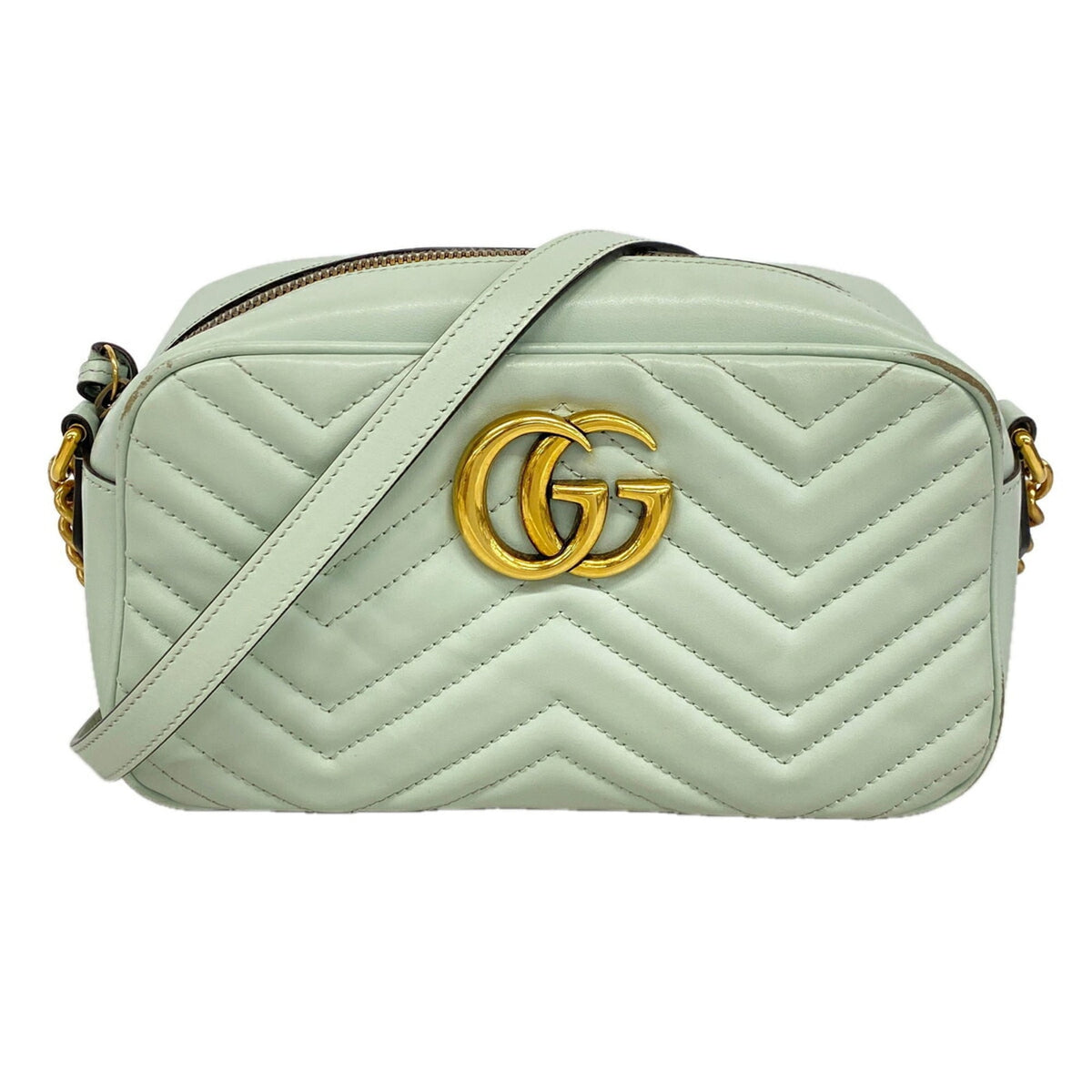 Gucci Pale Green Leather Shoulder Bag (Pre-Owned)