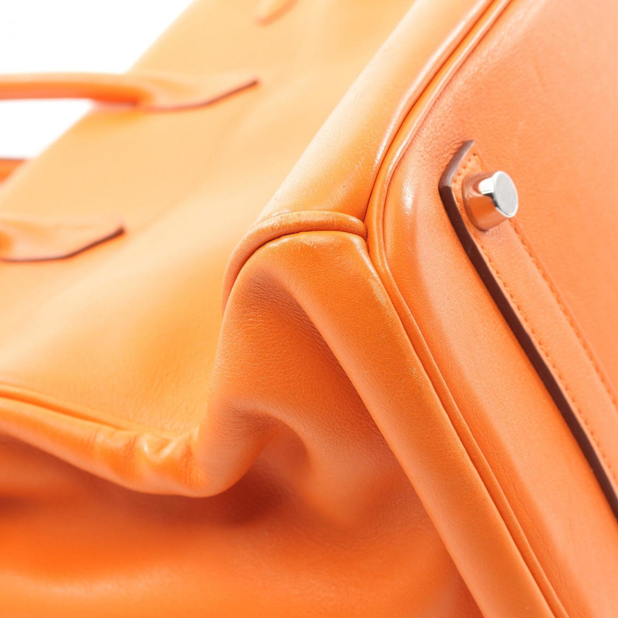 Hermes Birkin Orange Swift Leather Handbag (Pre-Owned)