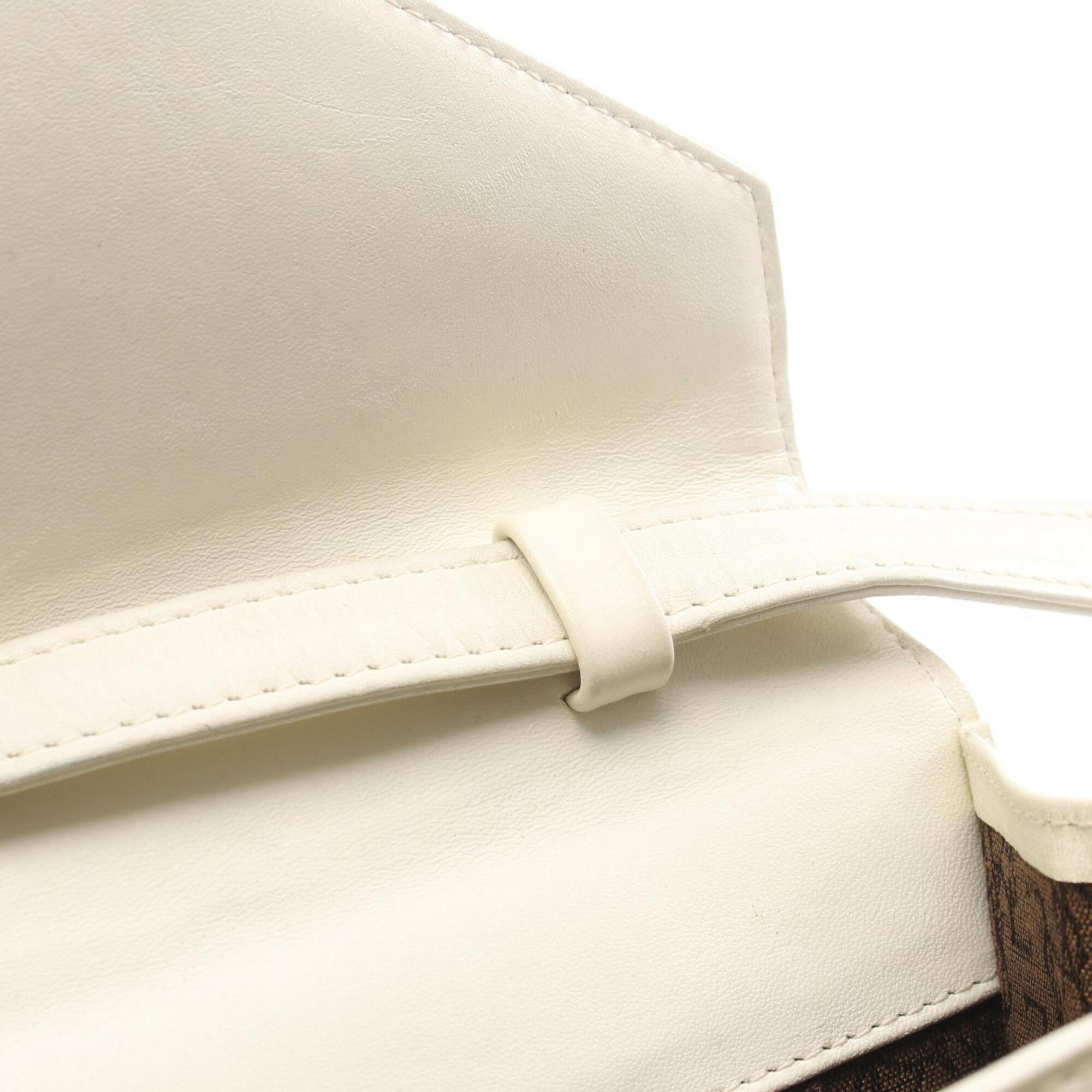 Yves Saint Laurent White Leather Handbag Shoulder Bag (Pre-Owned)