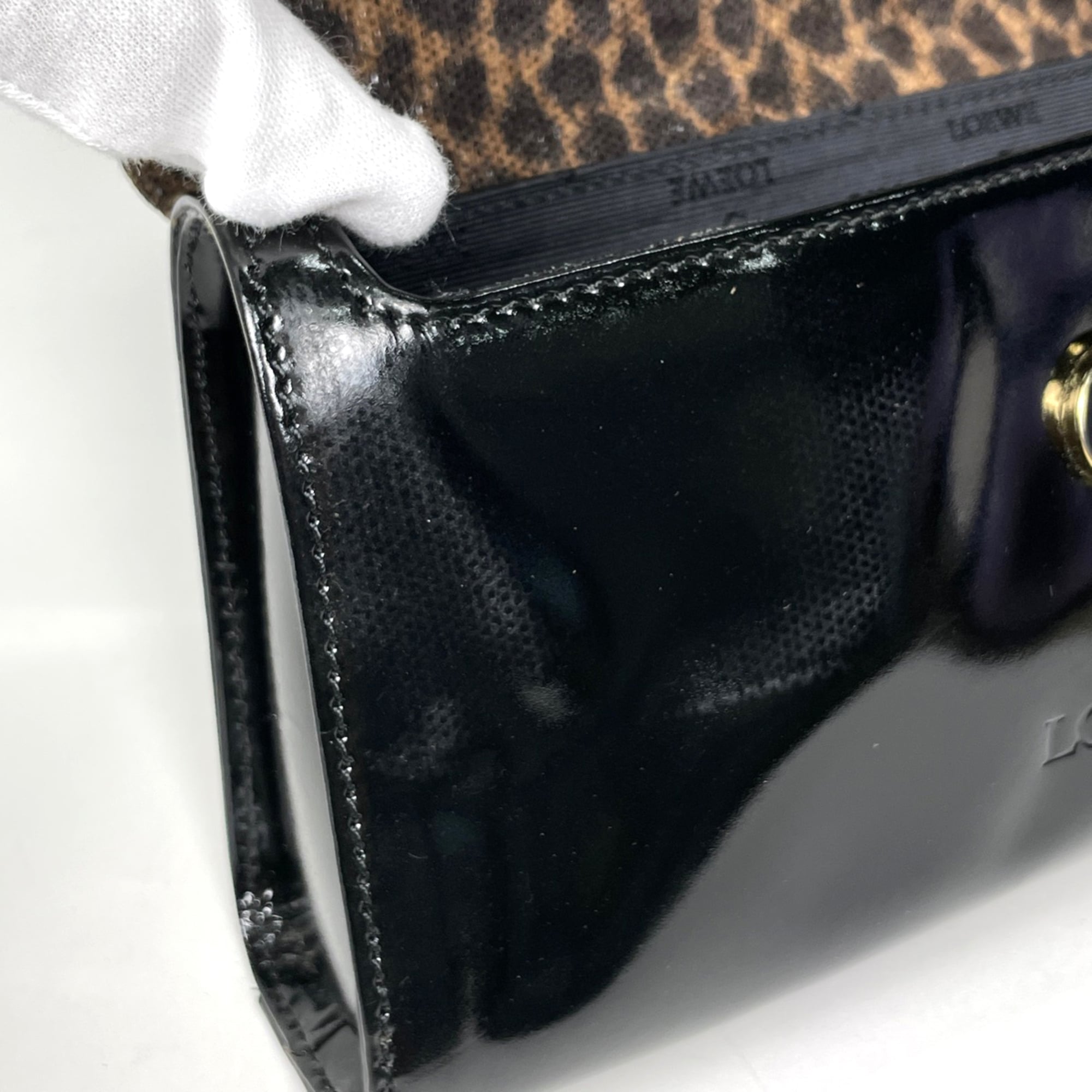 Loewe Black Patent Leather Leather Handbag (Pre-Owned)