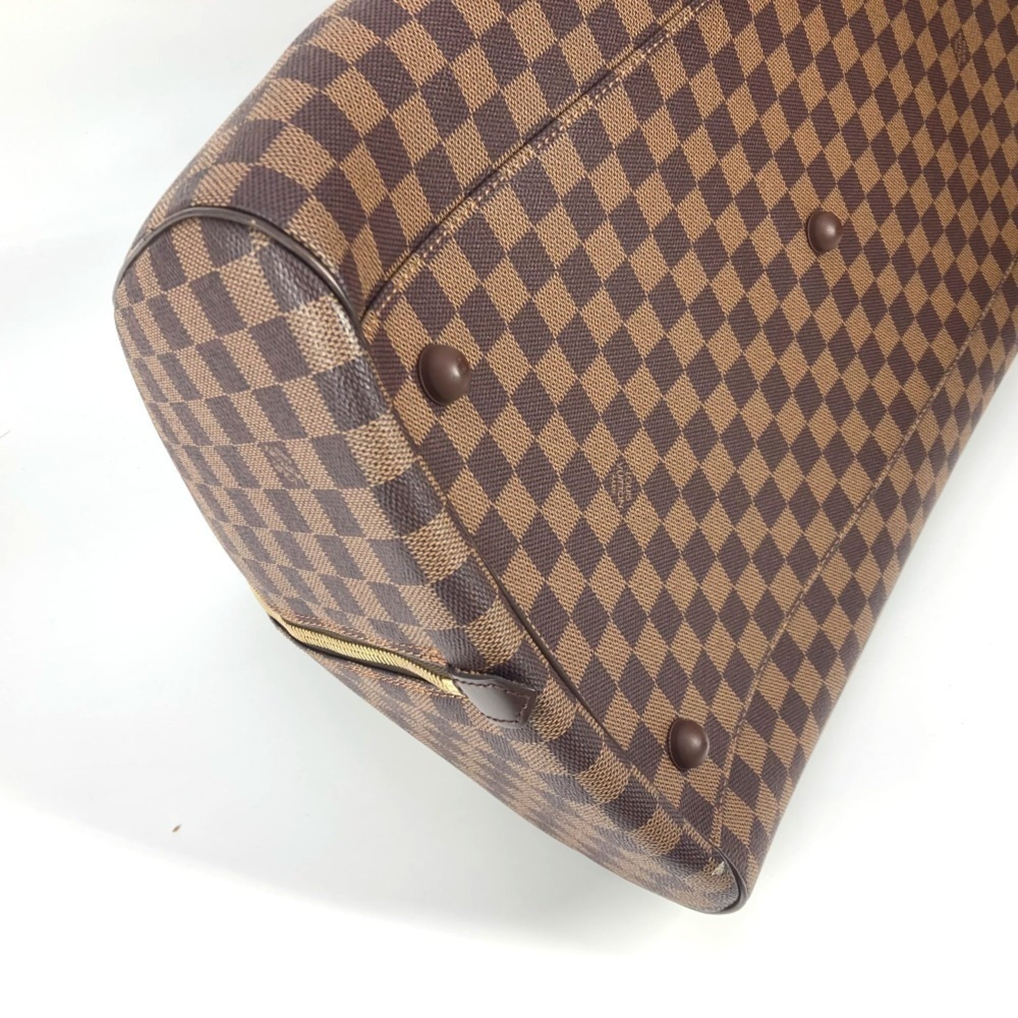 Louis Vuitton Brown Damier Canvas Ebene Damier Canvas Boston Bag (Pre-Owned)