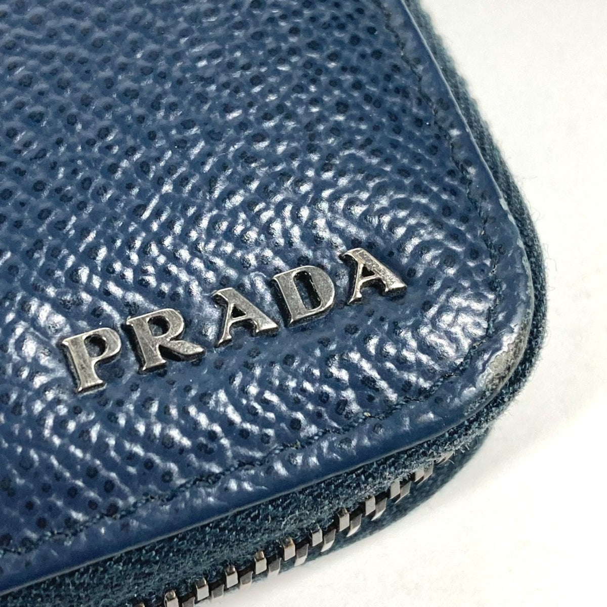 Prada Navy Saffiano Long Wallet (Bi-Fold) (Pre-Owned)
