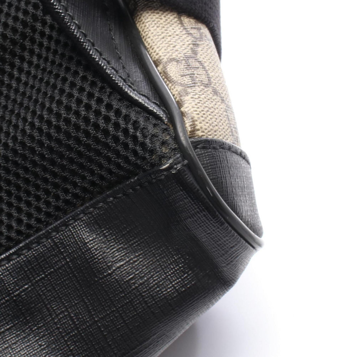 Gucci Beige Black Brown Pvc Leather Backpack Handbag (Pre-Owned)