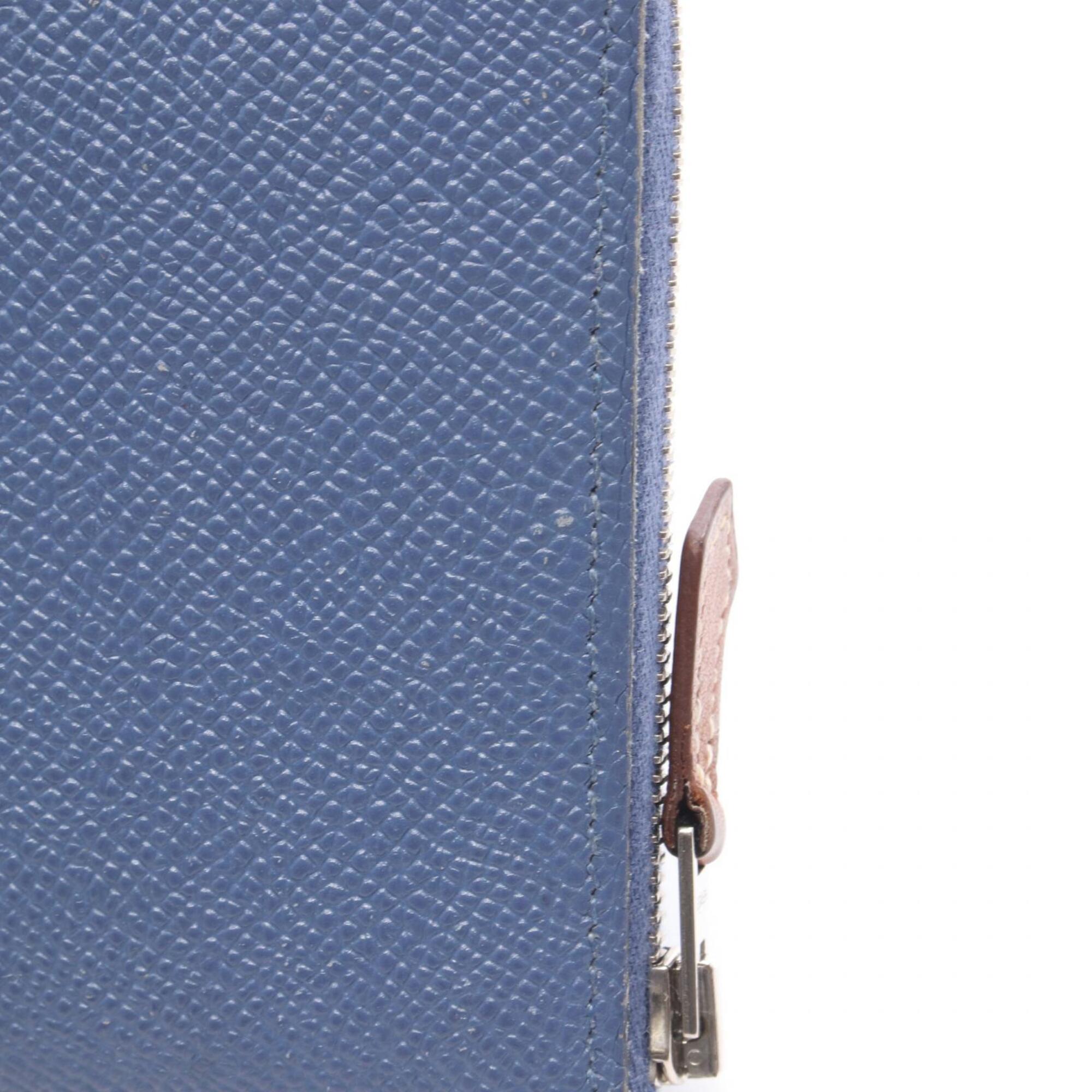 Hermes Blue Epsom Leather Long Wallet (Bi-Fold) (Pre-Owned)