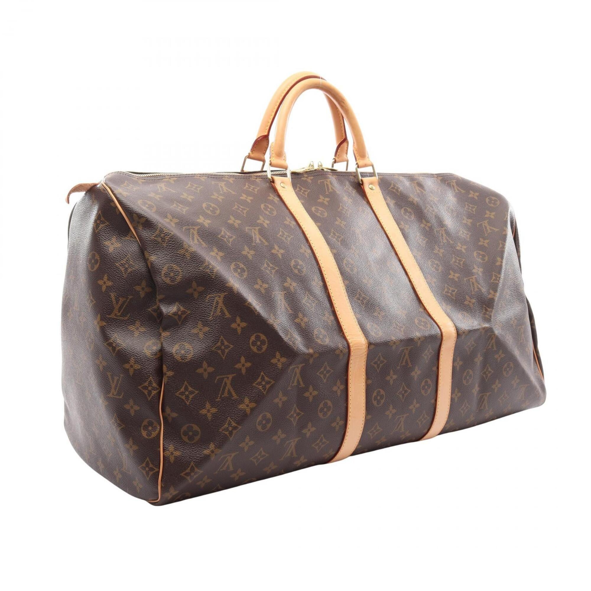 Louis Vuitton Brown Monogram Leather Boston Bag Handbag (Pre-Owned)