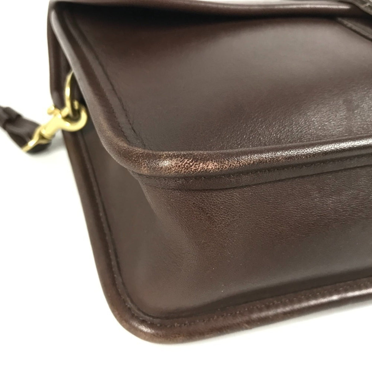 Coach Brown Leather Clutch Bag (Pre-Owned)