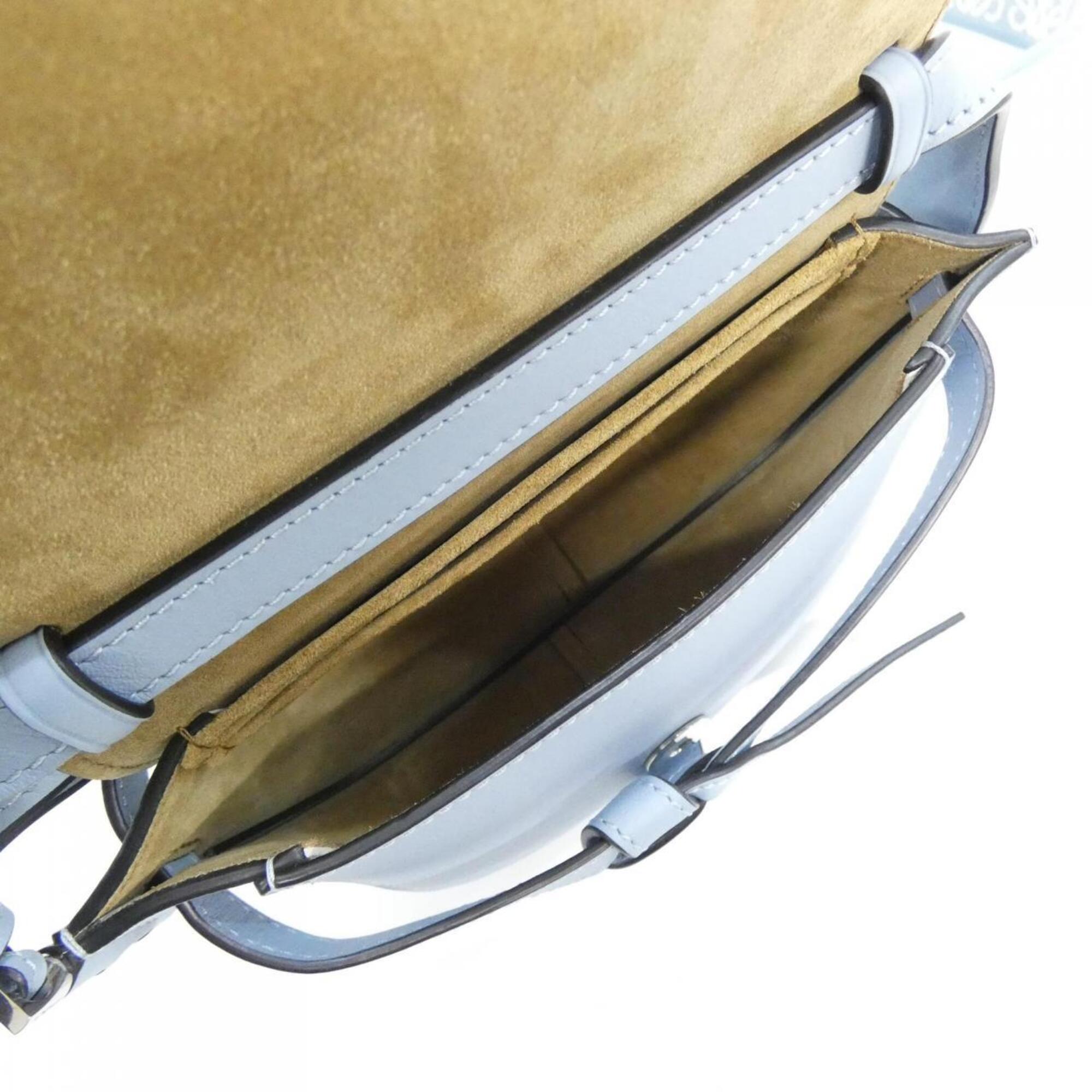 Loewe Blue Leather Shoulder Bag (Pre-Owned)