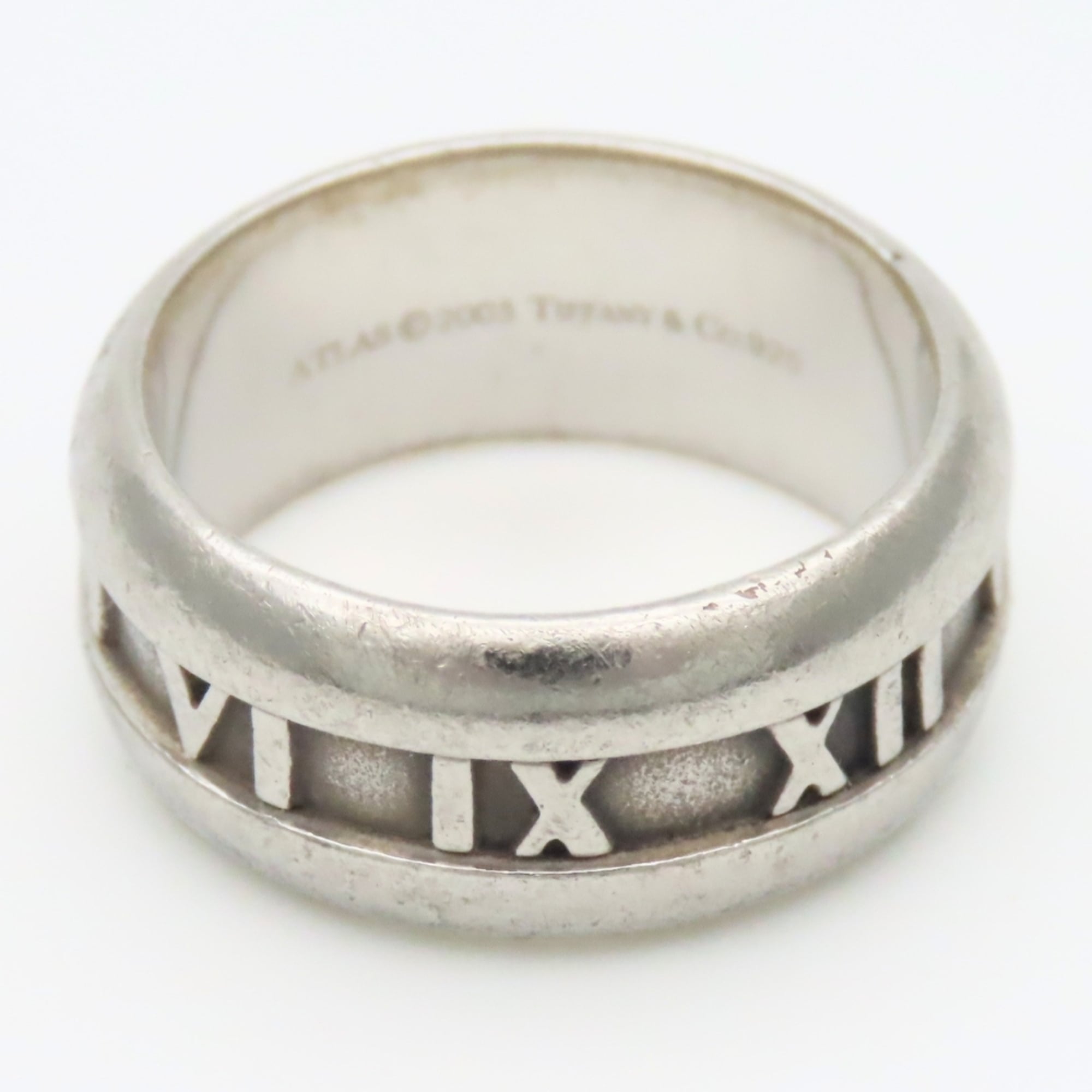Tiffany Atlas Silver Silver 925 Band Ring (Pre-Owned)
