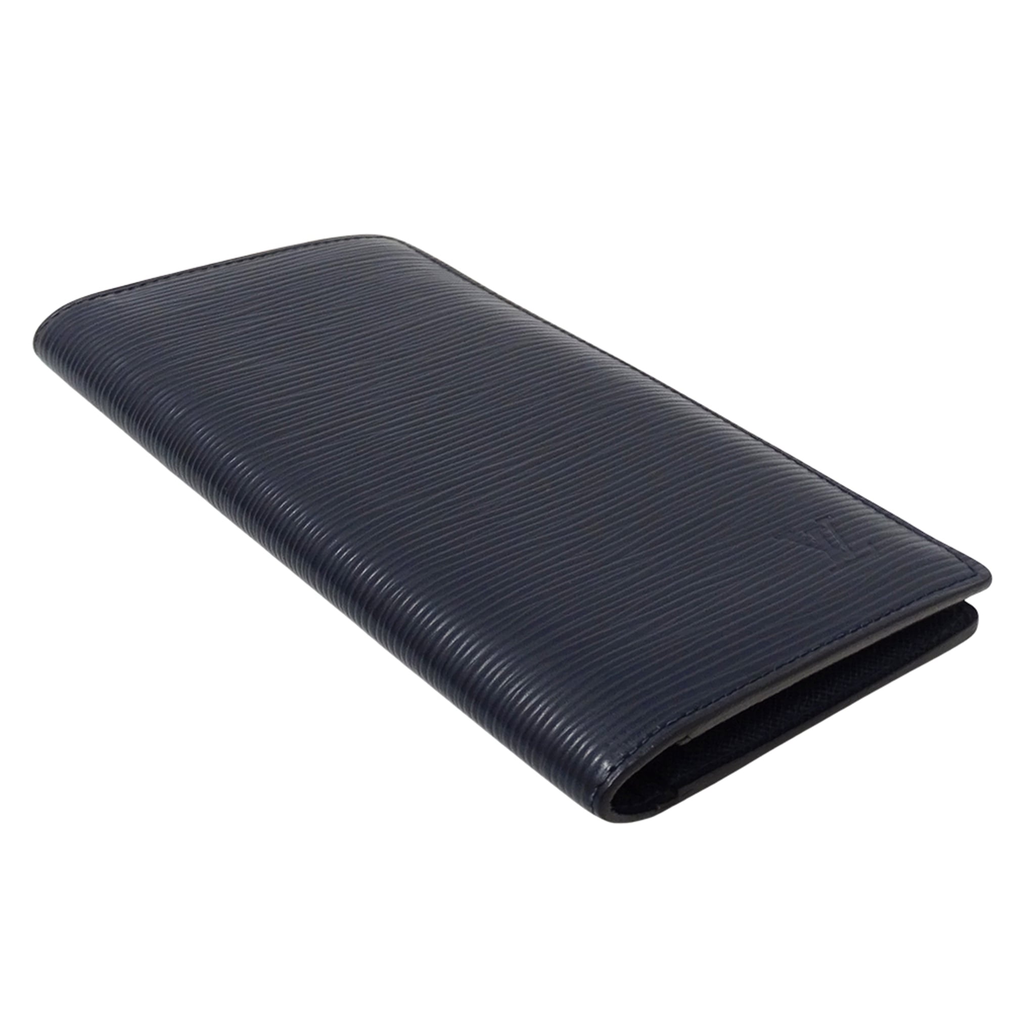 Louis Vuitton Navy Blue Epi Leather Long Wallet (Bi-Fold) (Pre-Owned)