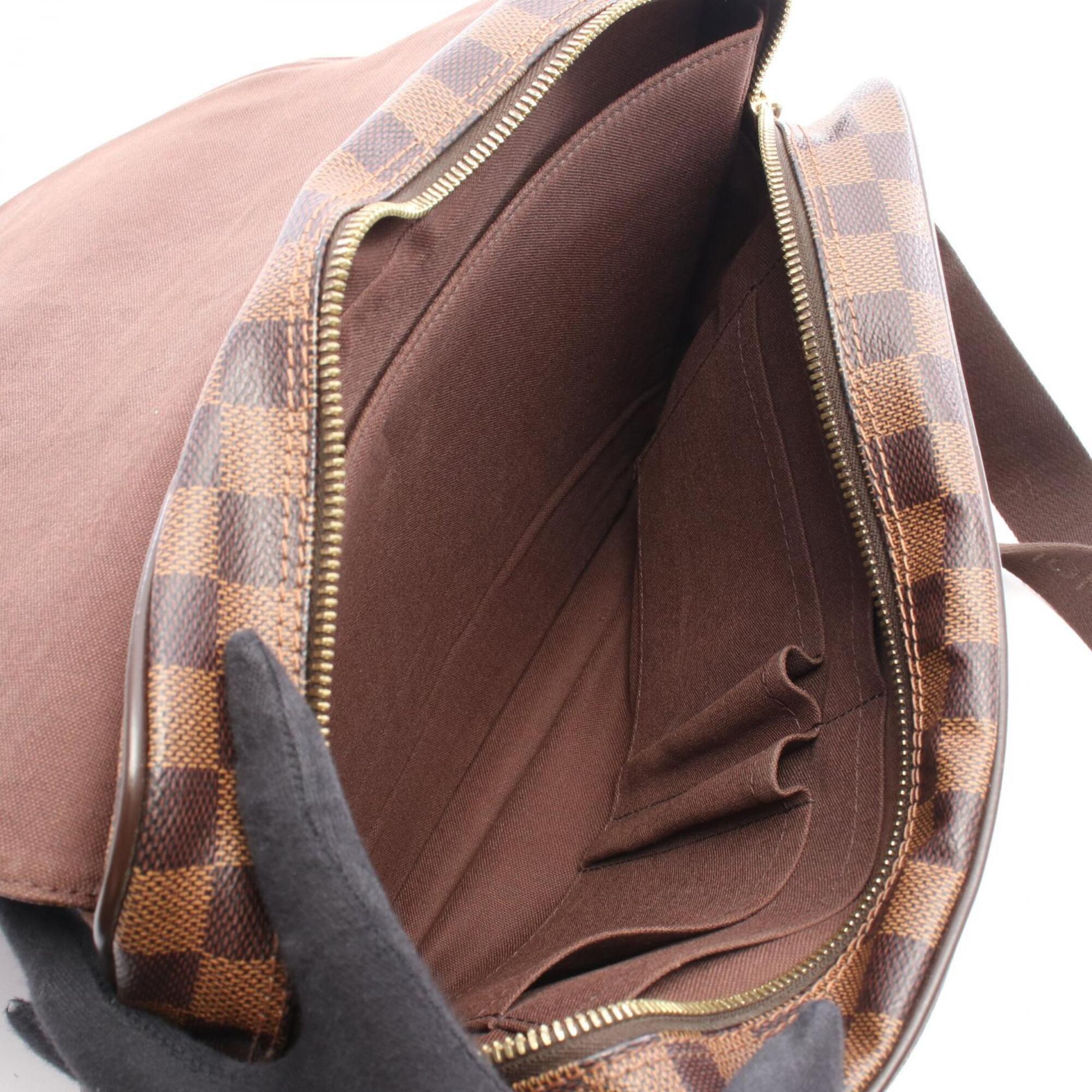 Louis Vuitton Brown Coated Canvas Leather Handbag Shoulder Bag (Pre-Owned)