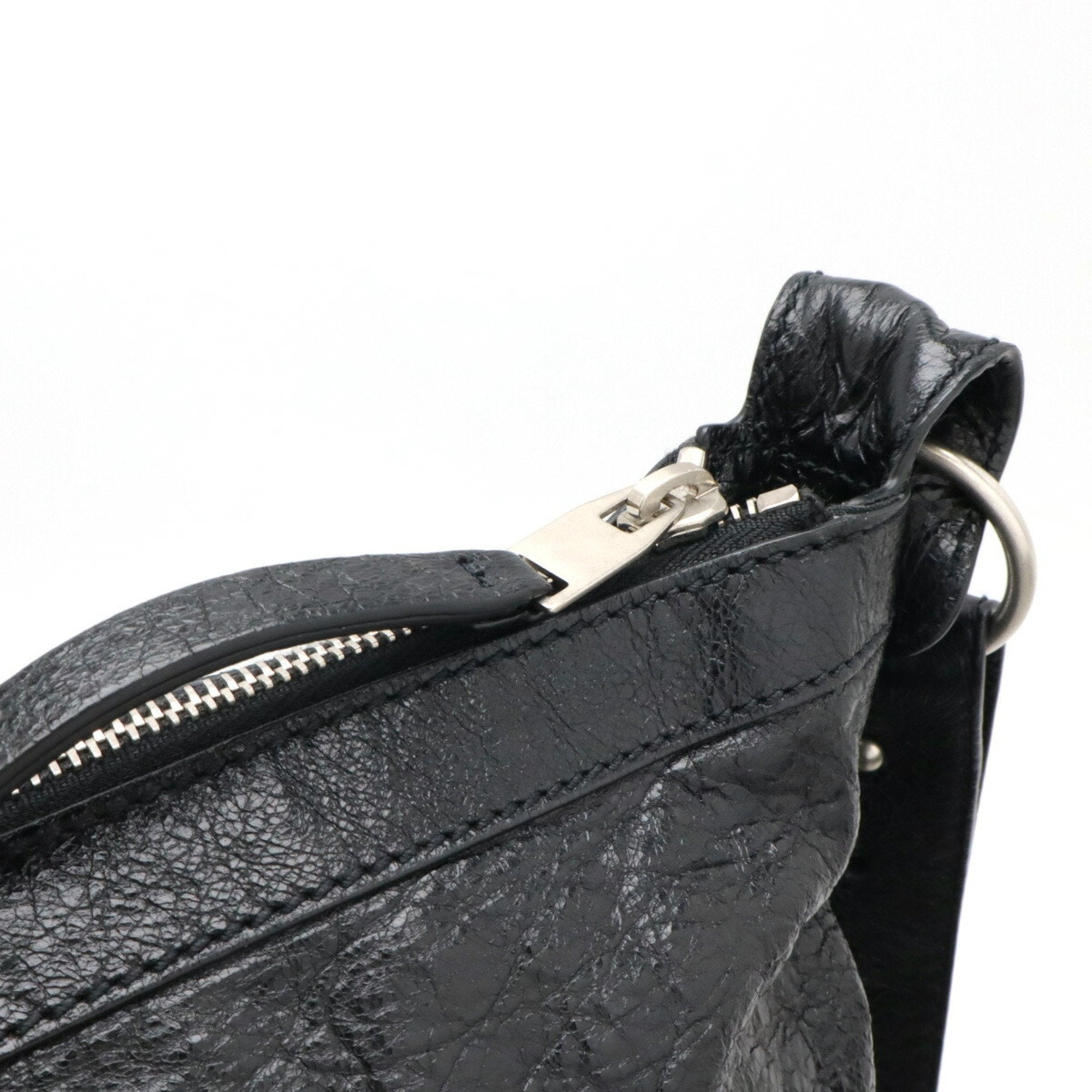 Balenciaga Black Leather Shoulder Bag (Pre-Owned)