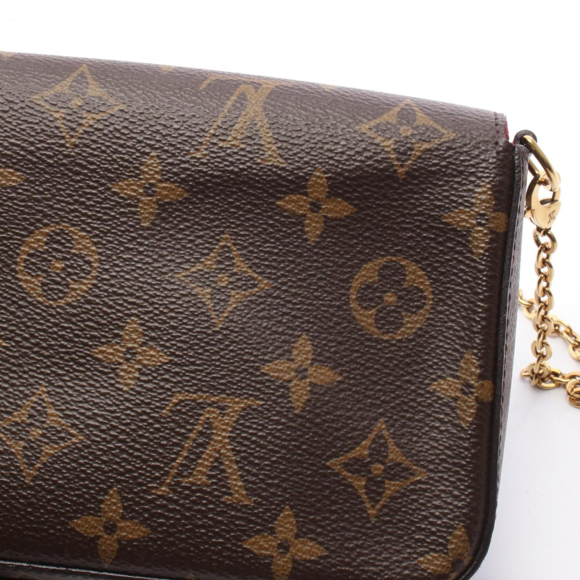 Louis Vuitton Brown Pvc Leather Handbag Pochette Shoulder Bag (Pre-Owned)