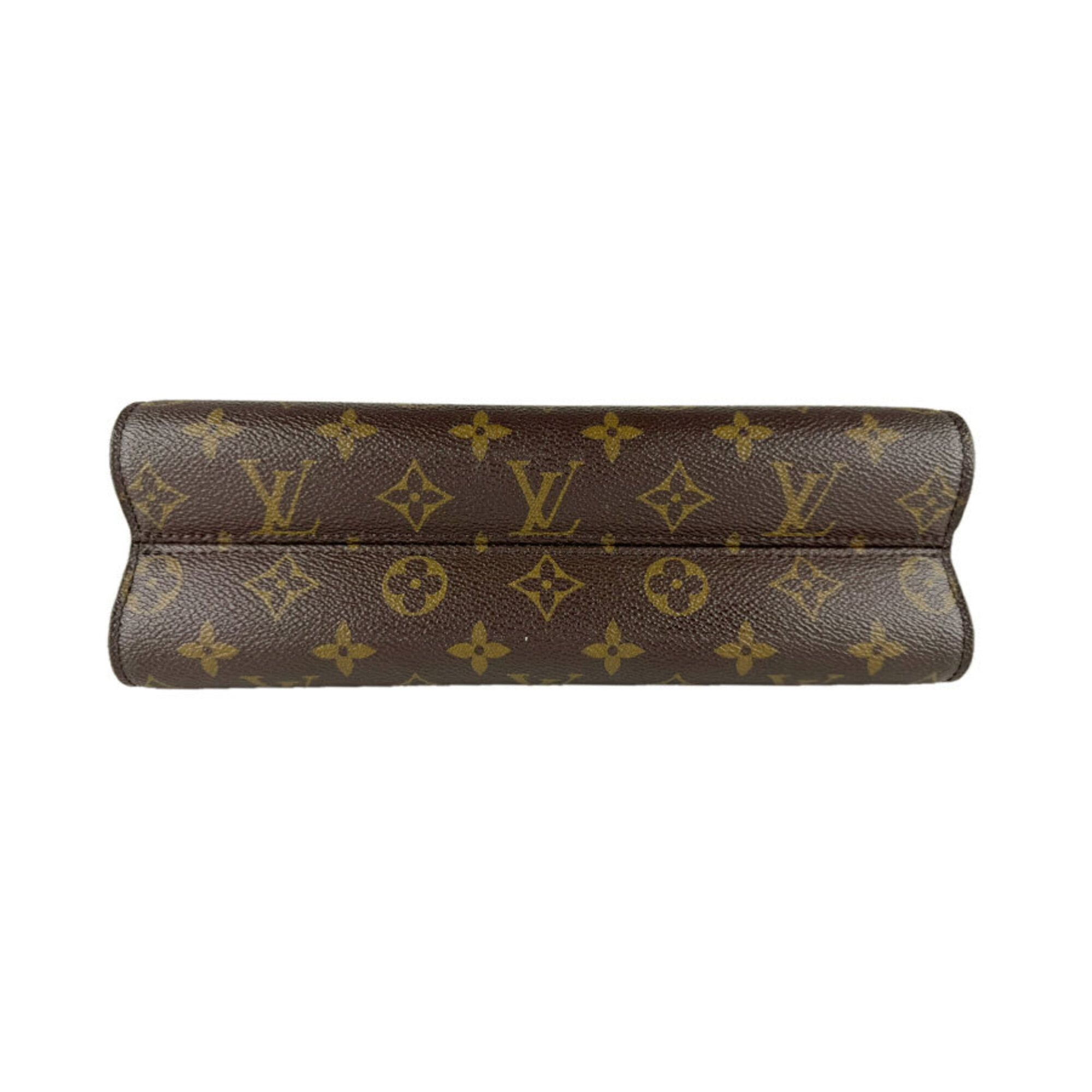 Louis Vuitton Brown Monogram Red Color Monogram Leather Shoulder Bag (Pre-Owned)