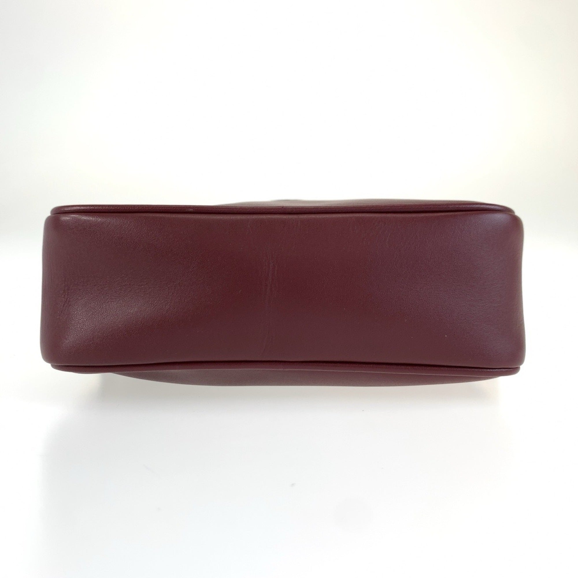 Cartier Bordeaux Leather Pochette Shoulder Bag (Pre-Owned)