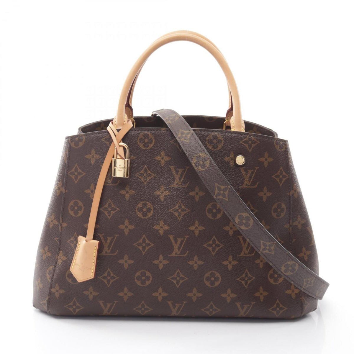 Louis Vuitton Brown Pvc Coated Canvas Leather Handbag (Pre-Owned)