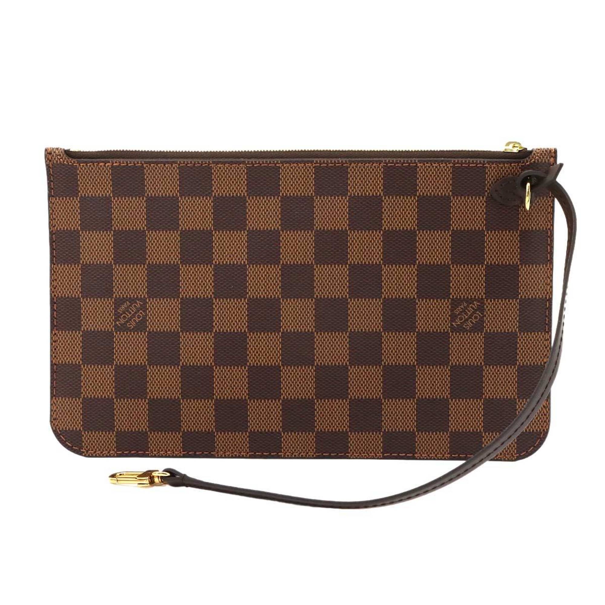 Louis Vuitton Damier Canvas Ebene Faux Leather Handbag Pouch (Pre-Owned)