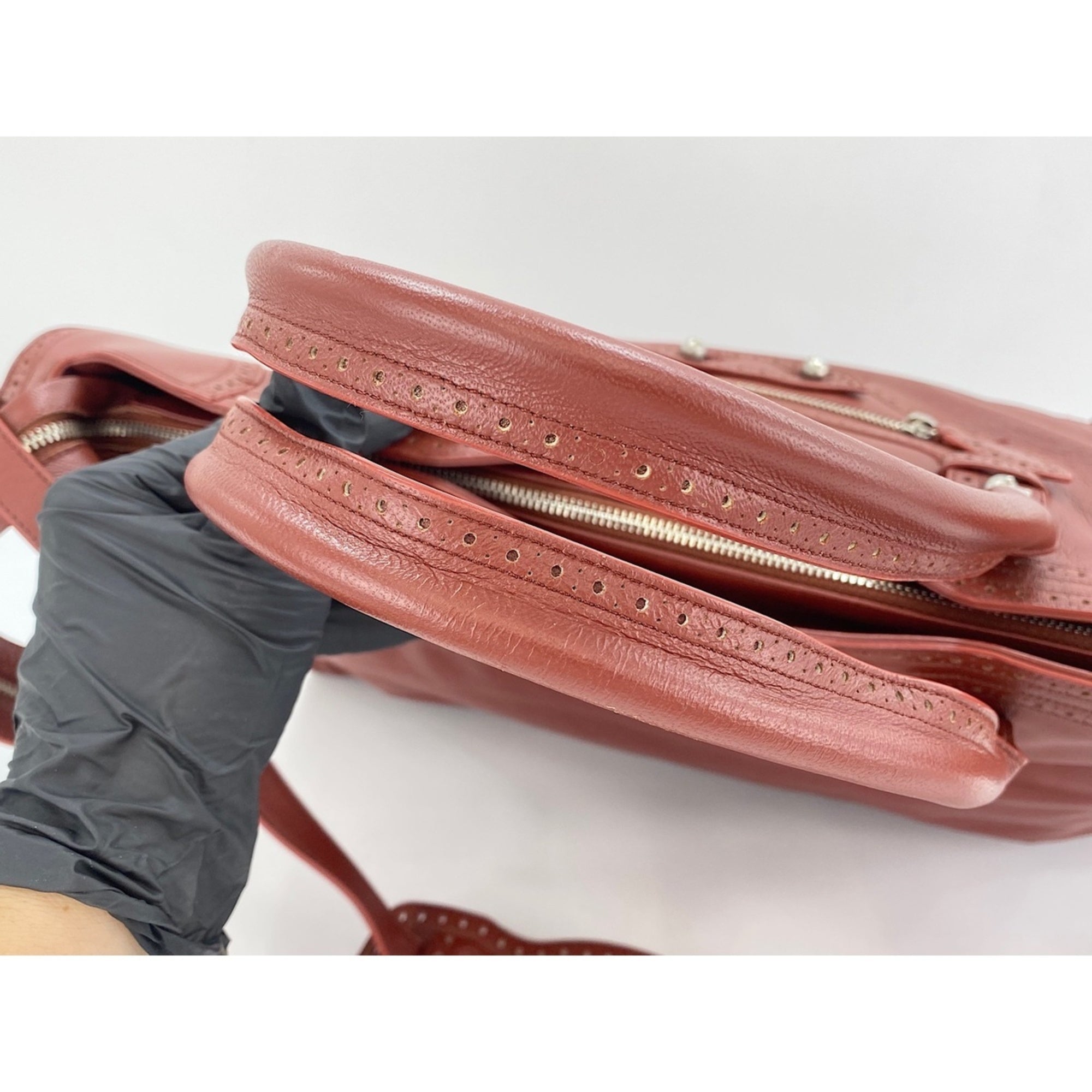 Balenciaga Red Color Shoulder Bag (Pre-Owned)
