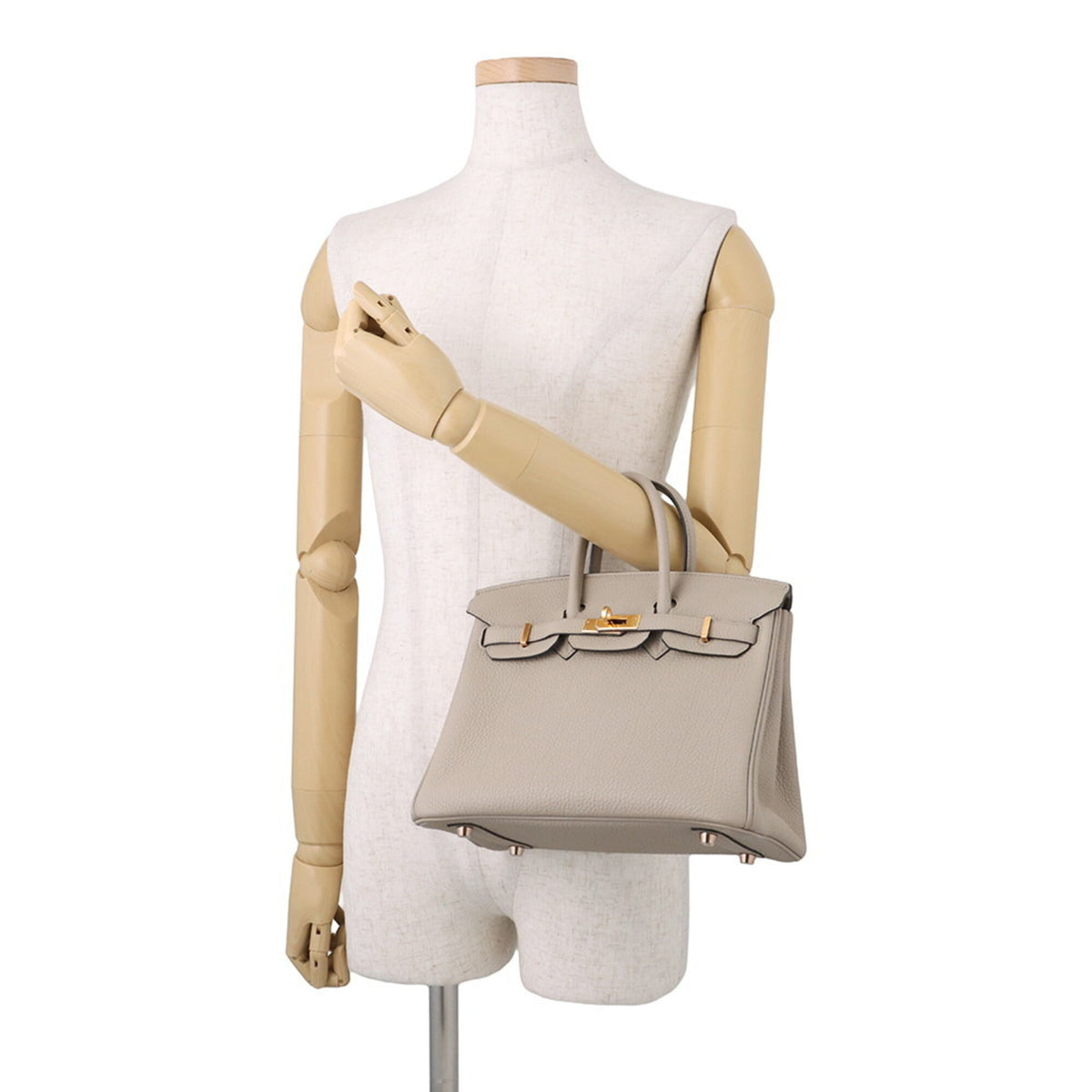 Hermes Birkin Gris Tourterelle Togo Leather Handbag (Pre-Owned)