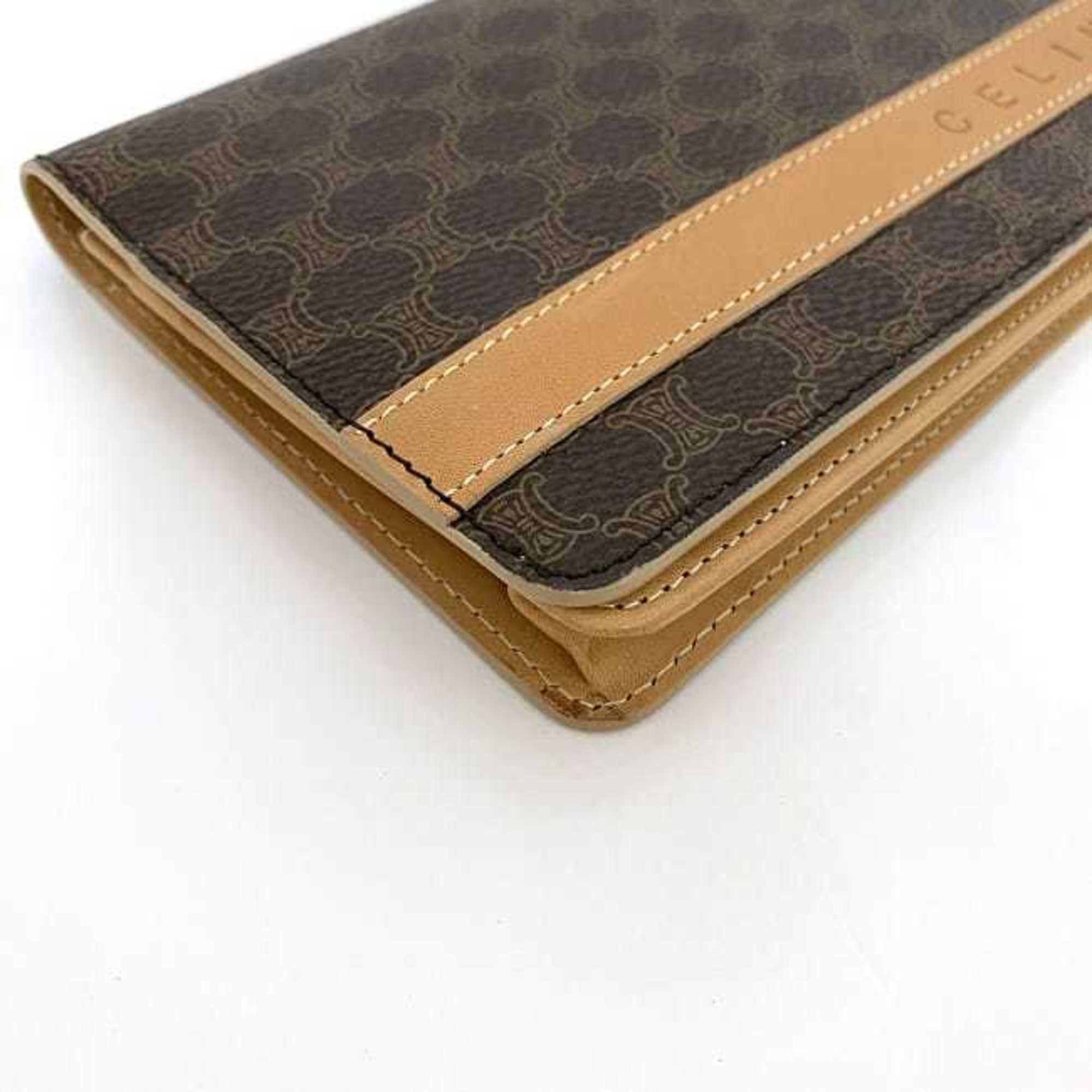 Celine Macadam Brown Pvc Long Wallet (Bi-Fold) (Pre-Owned)