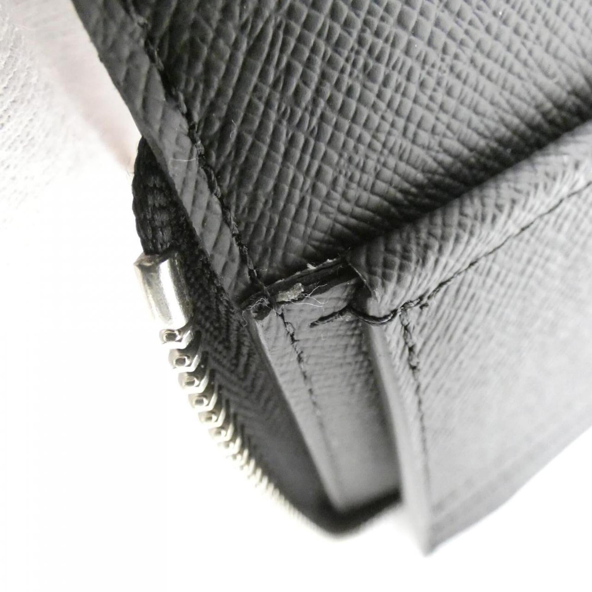 Louis Vuitton Black Leather Long Wallet (Bi-Fold) (Pre-Owned)
