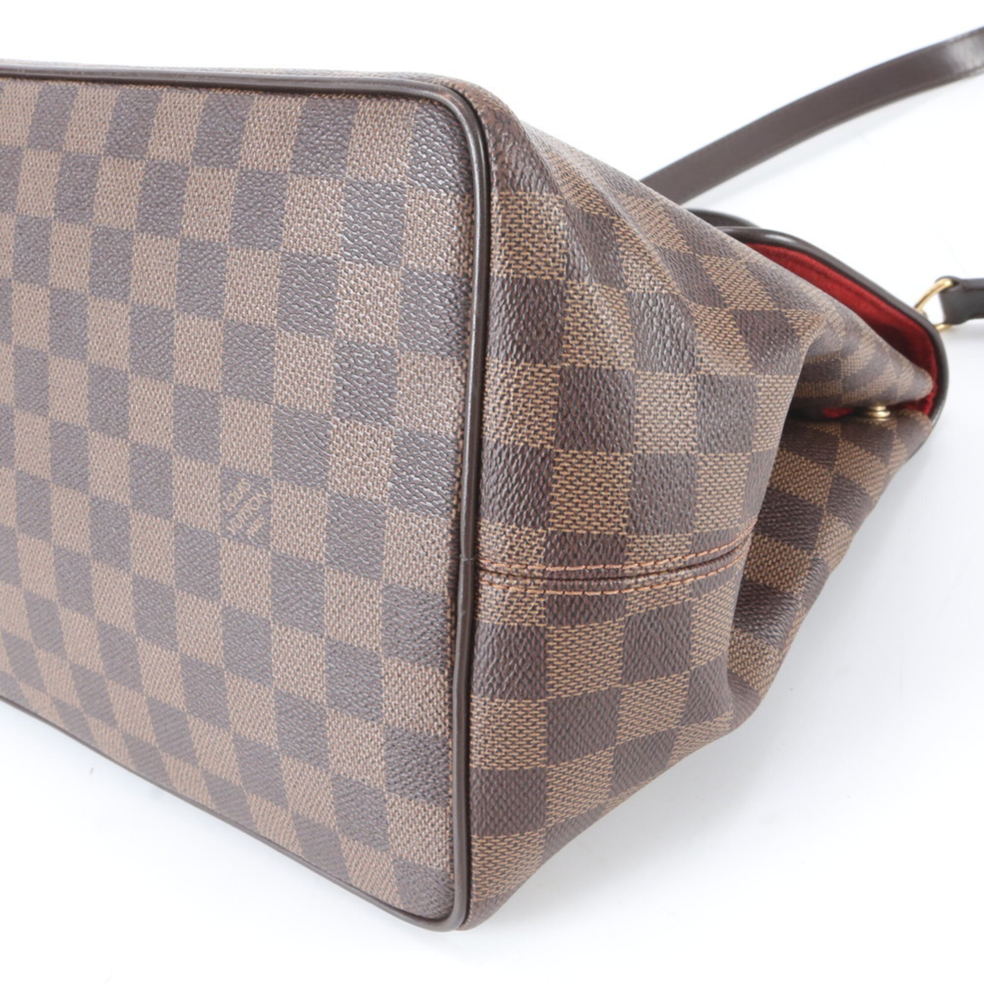 Louis Vuitton Brown Damier Canvas Coated Canvas Leather Handbag Shoulder Bag (Pre-Owned)