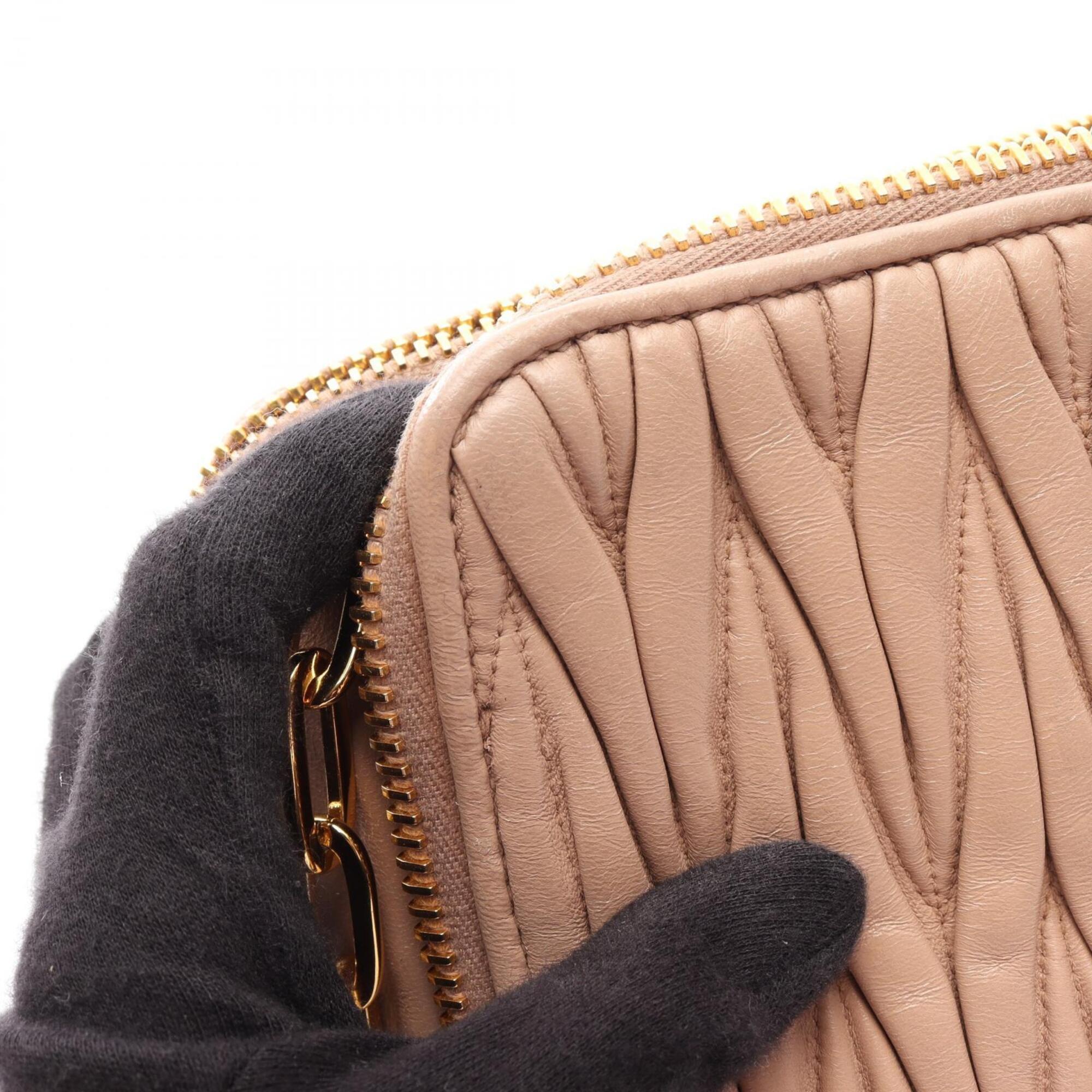 Miu Miu Matelasse Pink Leather Handbag Shoulder Bag (Pre-Owned)