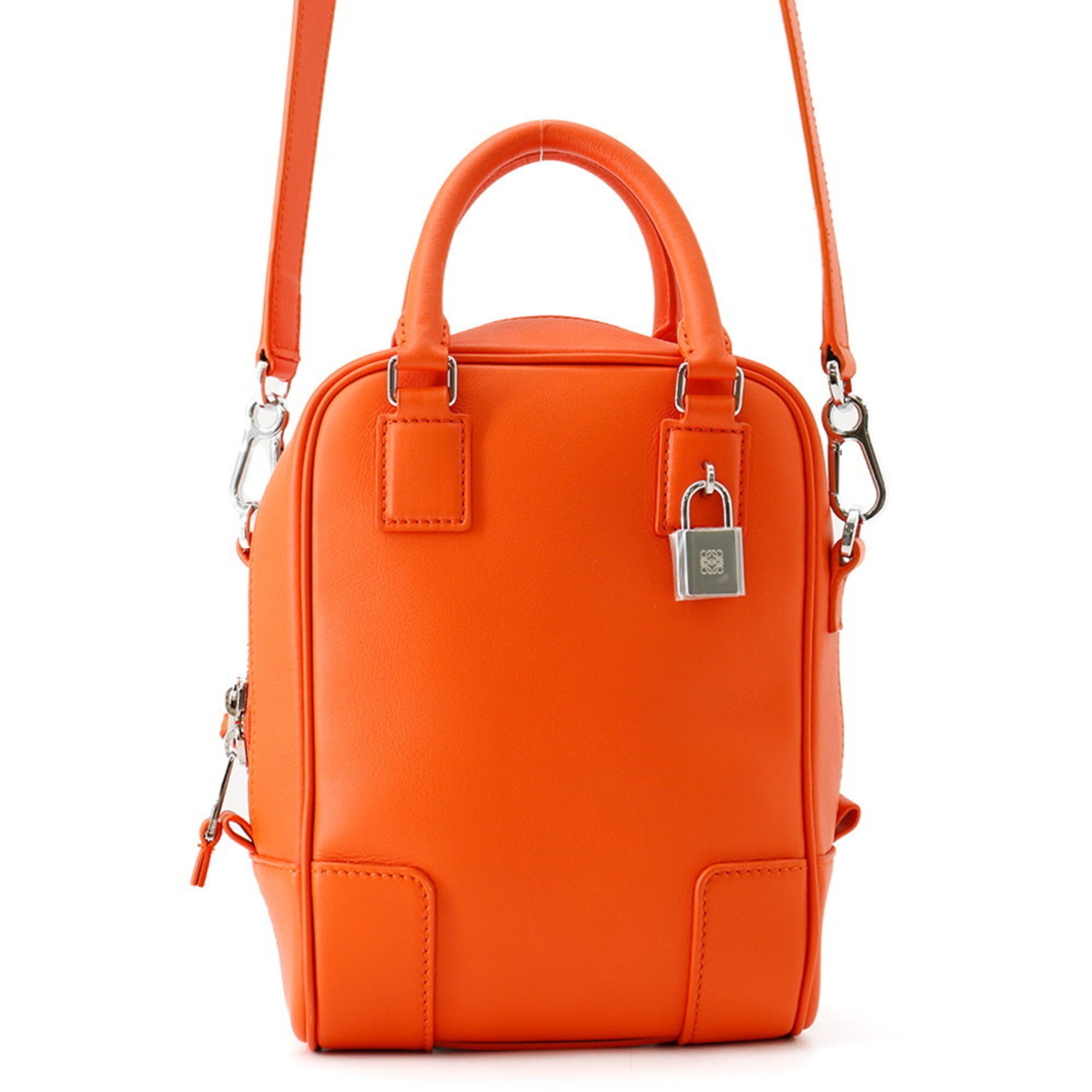 Loewe Amazona Orange Leather Handbag (Pre-Owned)