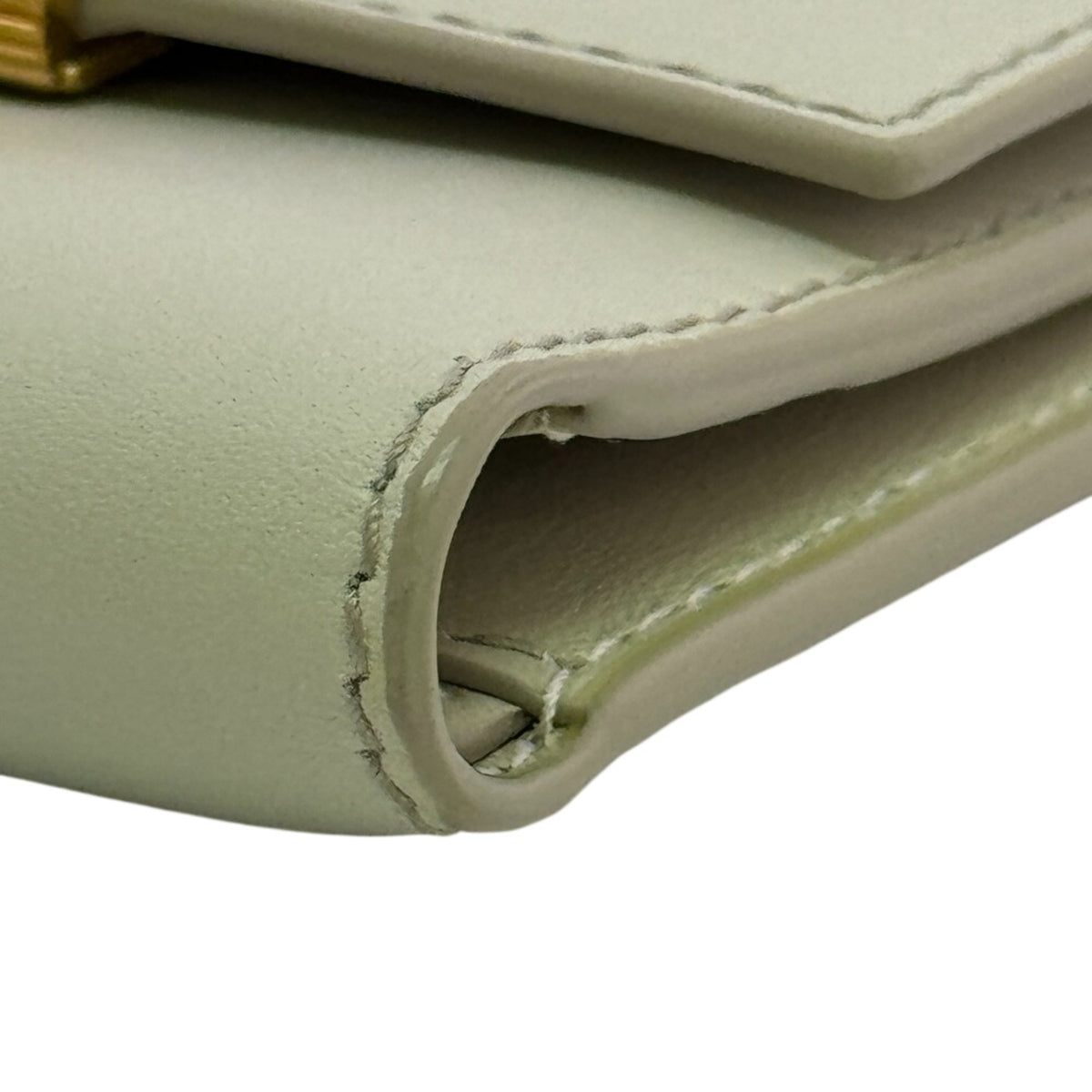 Bottega Veneta White Leather Wallet (Tri-Fold) (Pre-Owned)