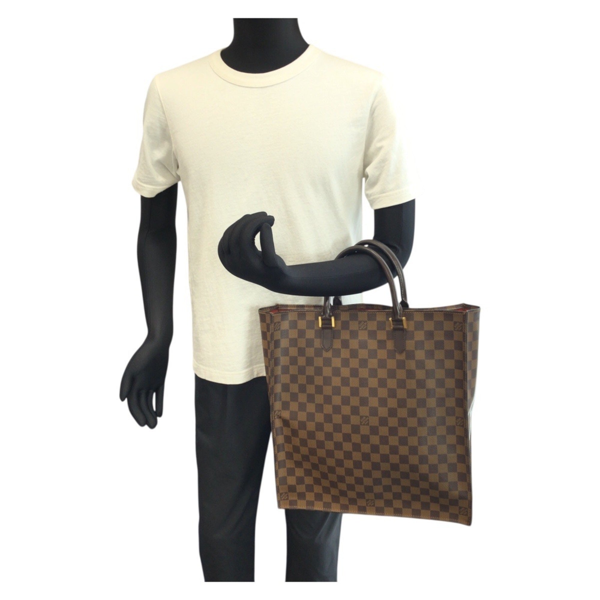 Louis Vuitton Brown Damier Canvas Ebene Pvc Leather Handbag Tote Bag (Pre-Owned)