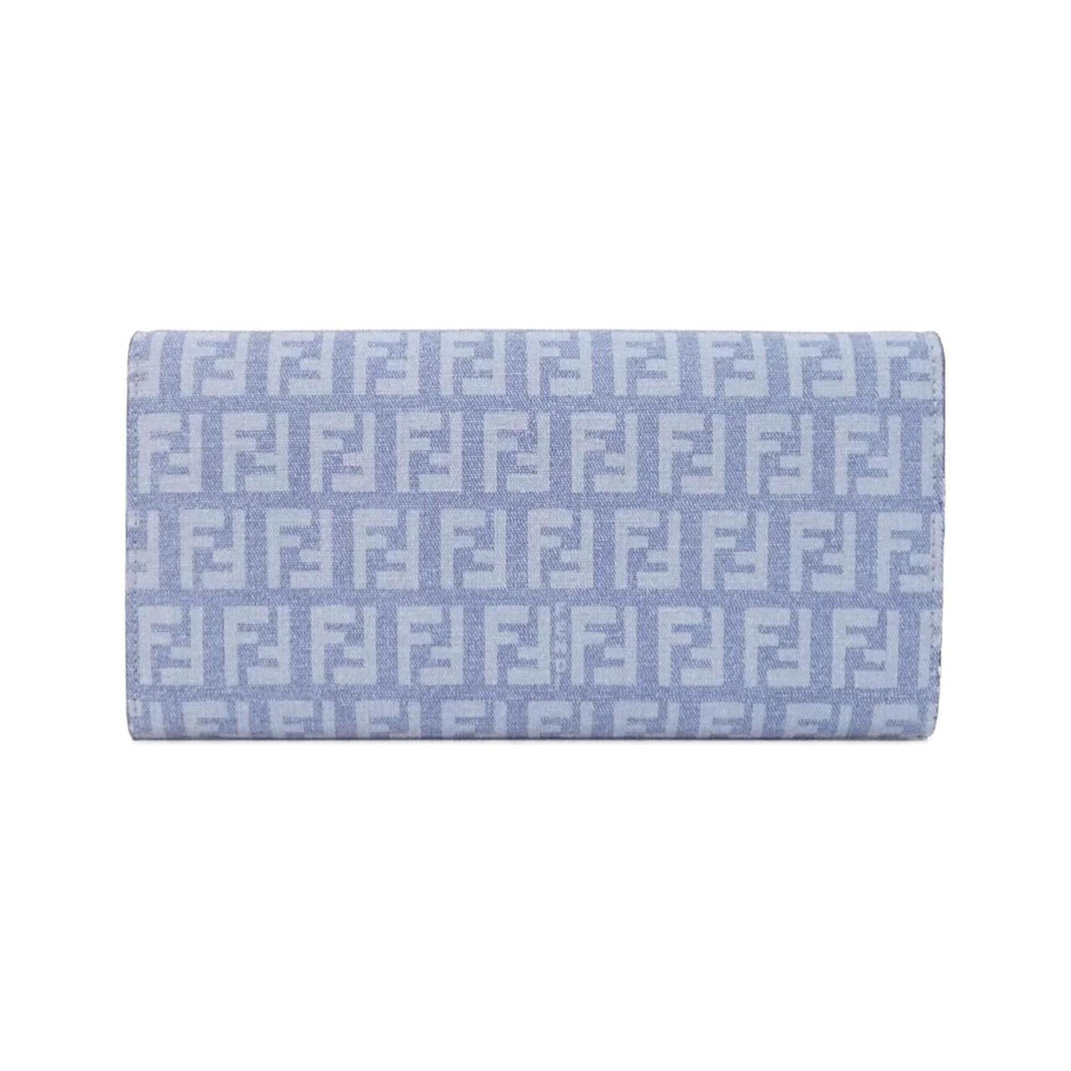 Fendi Blue Coated Canvas Long Wallet (Bi-Fold) (Pre-Owned)