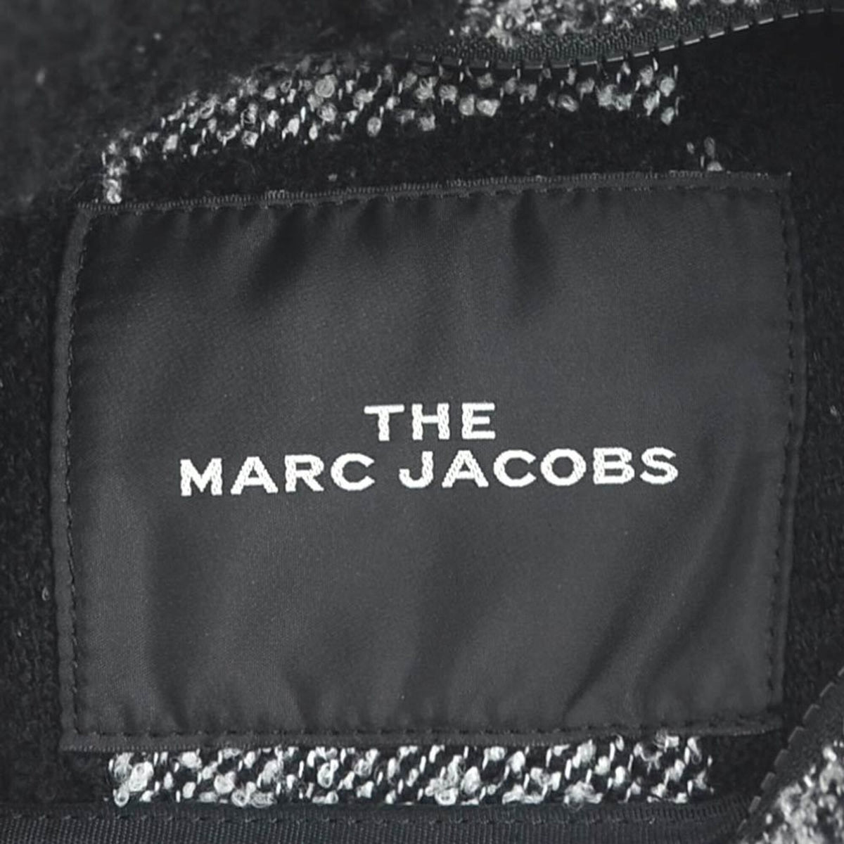 Marc Jacobs Black Polyester Leather Handbag Shoulder Bag Tote Bag (Pre-Owned)