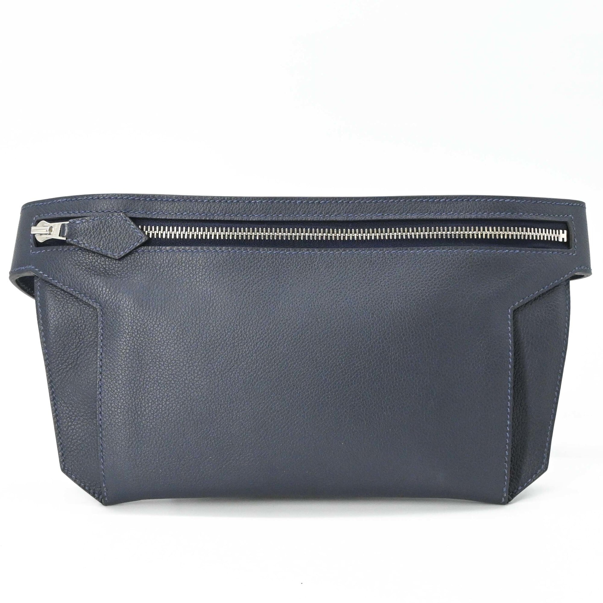 Hermes Navy Evercalf Leather Sling Bag (Pre-Owned)