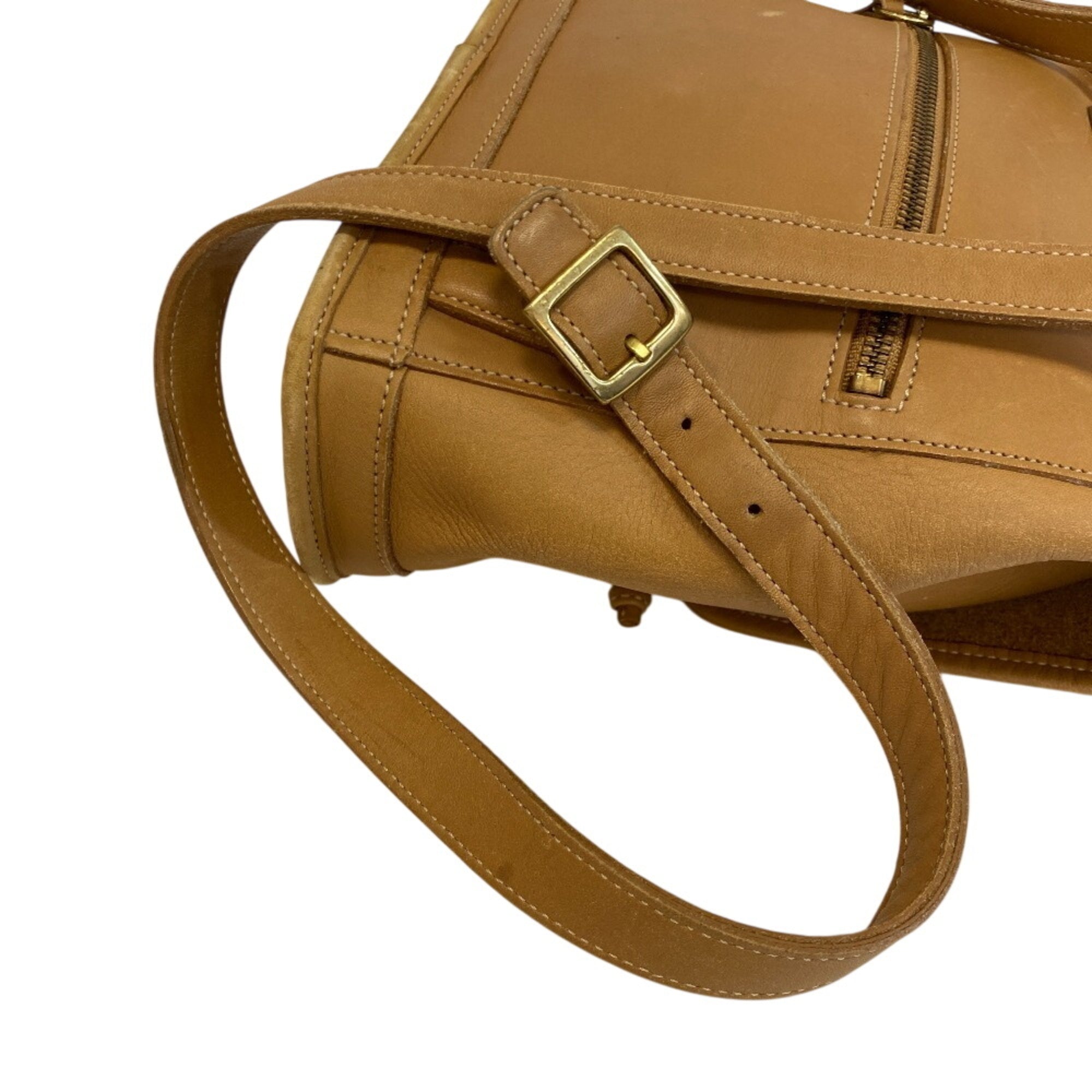 Coach Beige Leather Backpack (Pre-Owned)