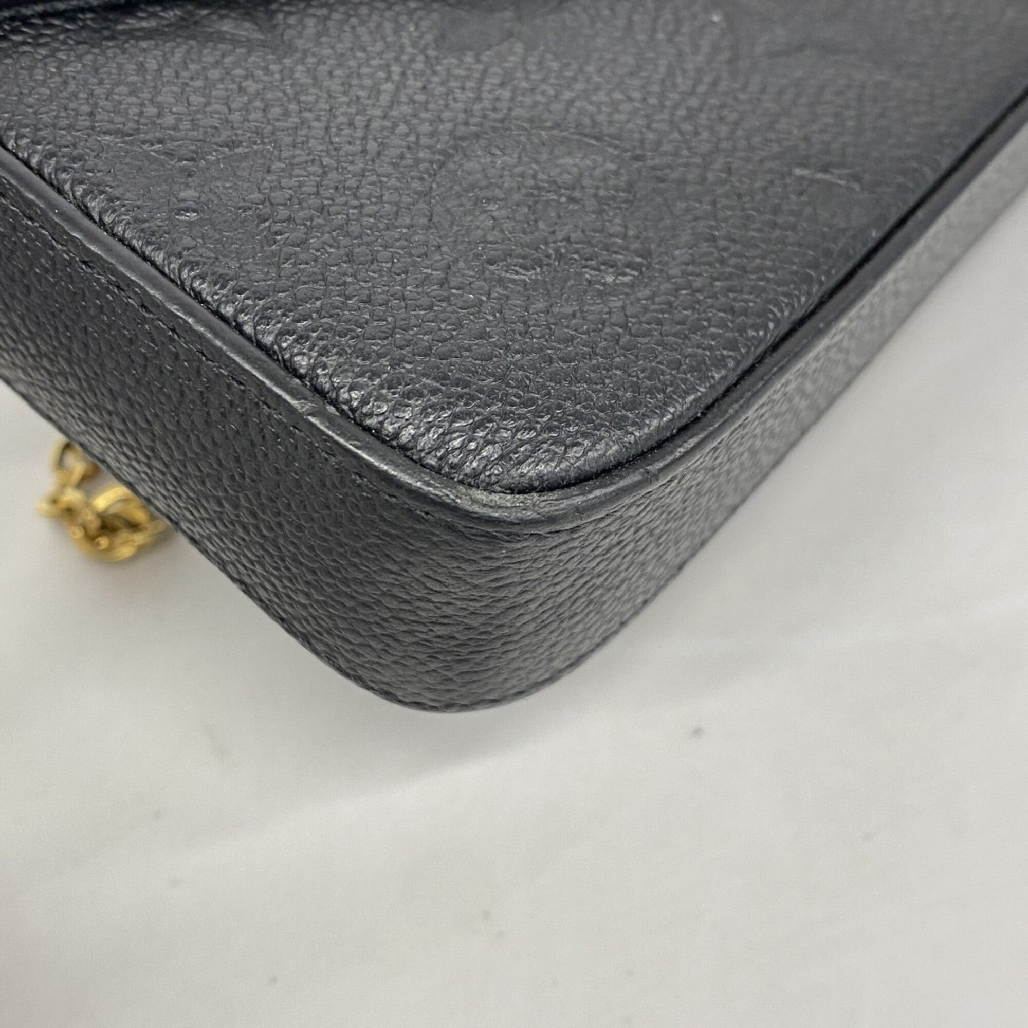 Louis Vuitton Noir Chain/Shoulder Wallet (Pre-Owned)